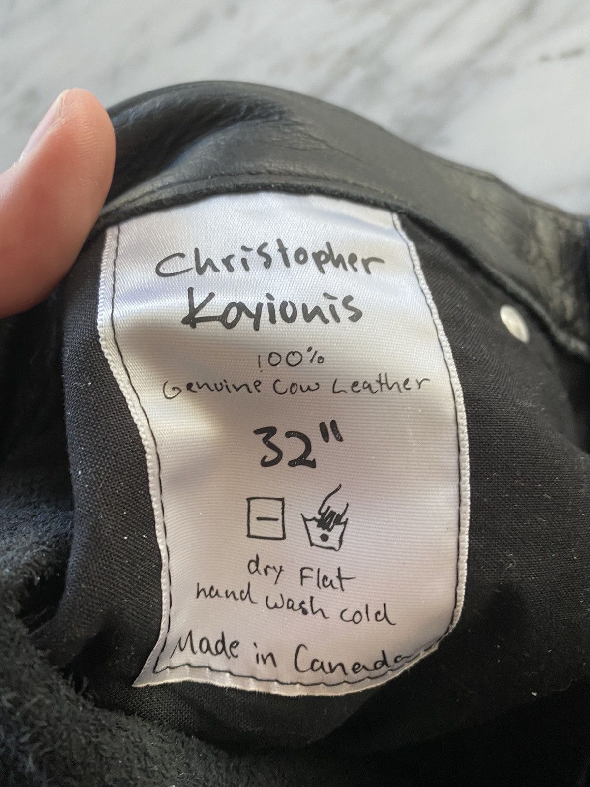 Vintage Black Leather Biker Pants (hand made in Canada) Size US 32 / EU 48 - 7 Thumbnail
