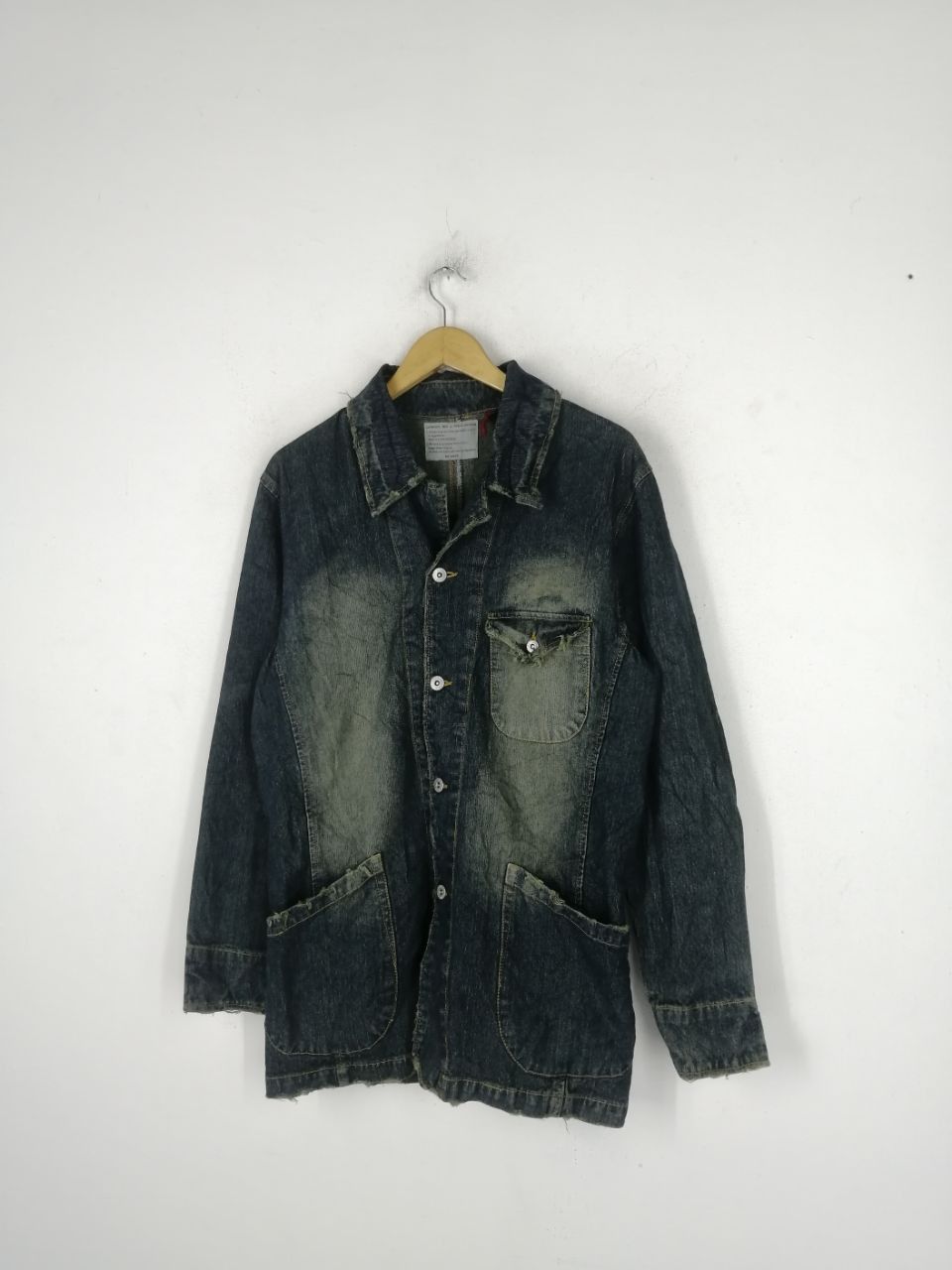 Japanese Brand Big Shark Denim Long Jacket Size US M / EU 48-50 / 2 - 2 Thumbnail