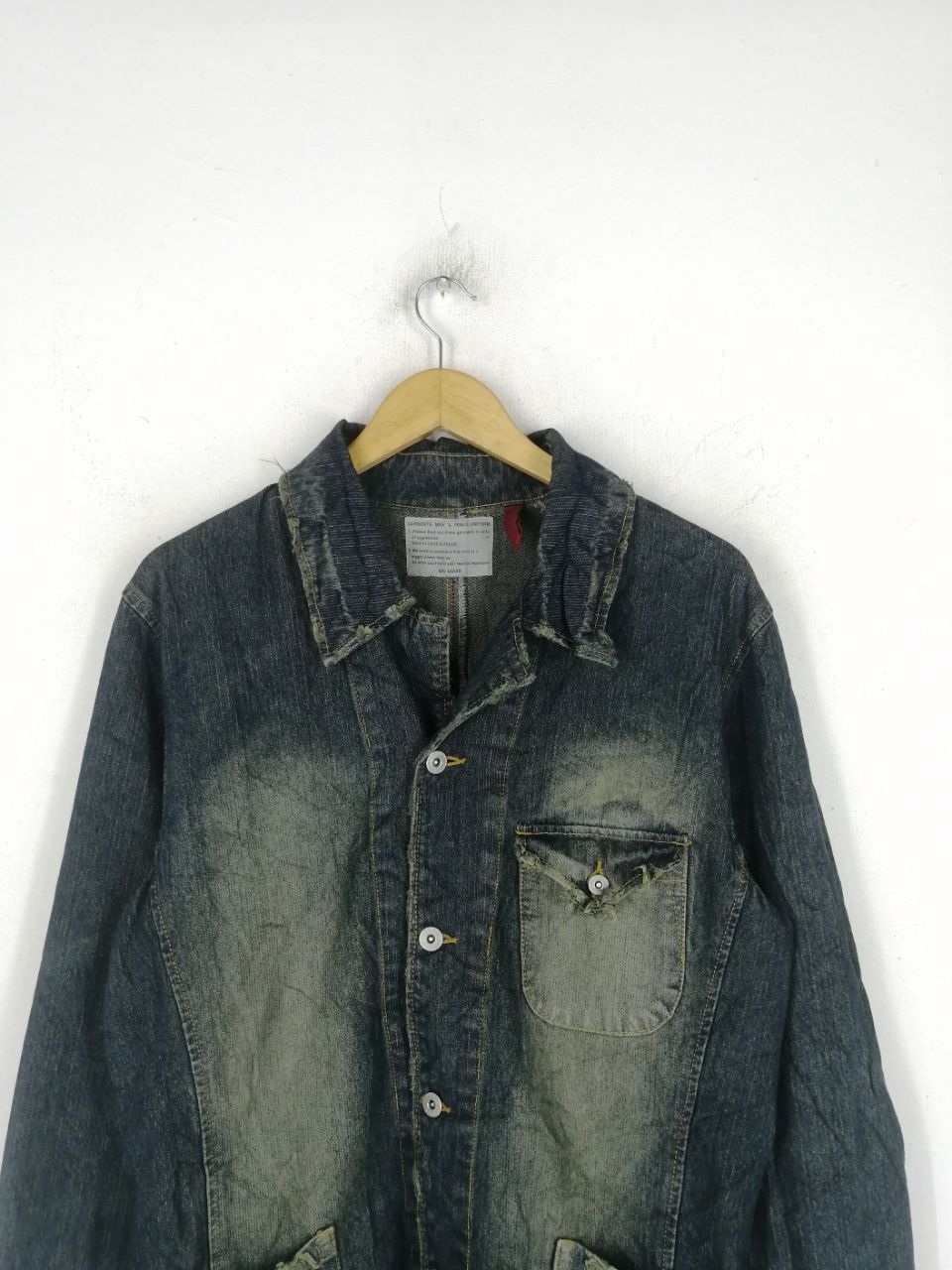 Japanese Brand Big Shark Denim Long Jacket Size US M / EU 48-50 / 2 - 4 Thumbnail
