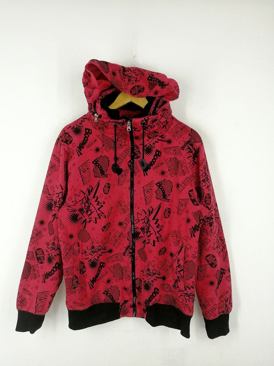 Japanese Brand Booth Overprinted Red Hoodie Size US L / EU 52-54 / 3 - 1 Thumbnail