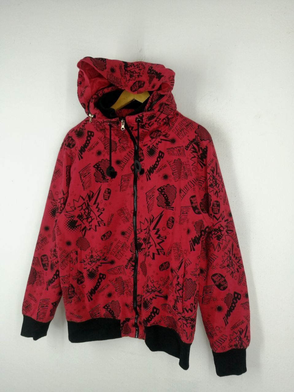 Japanese Brand Booth Overprinted Red Hoodie Size US L / EU 52-54 / 3 - 2 Thumbnail