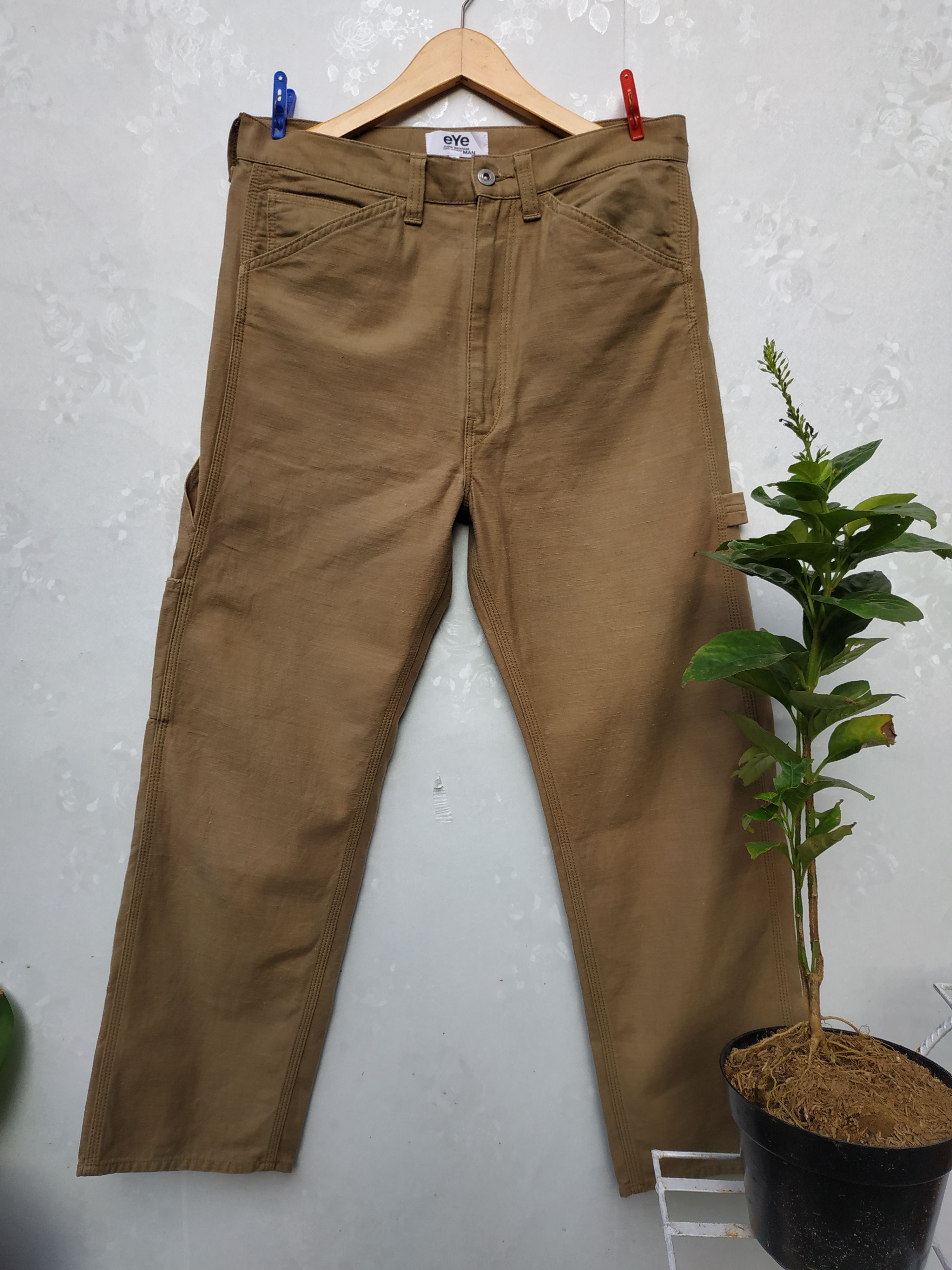 image of Comme Des Garcons x Junya Watanabe Fit 32 To 33 Ad 2013 Junya Watanabe Pants in Khaki, Men's