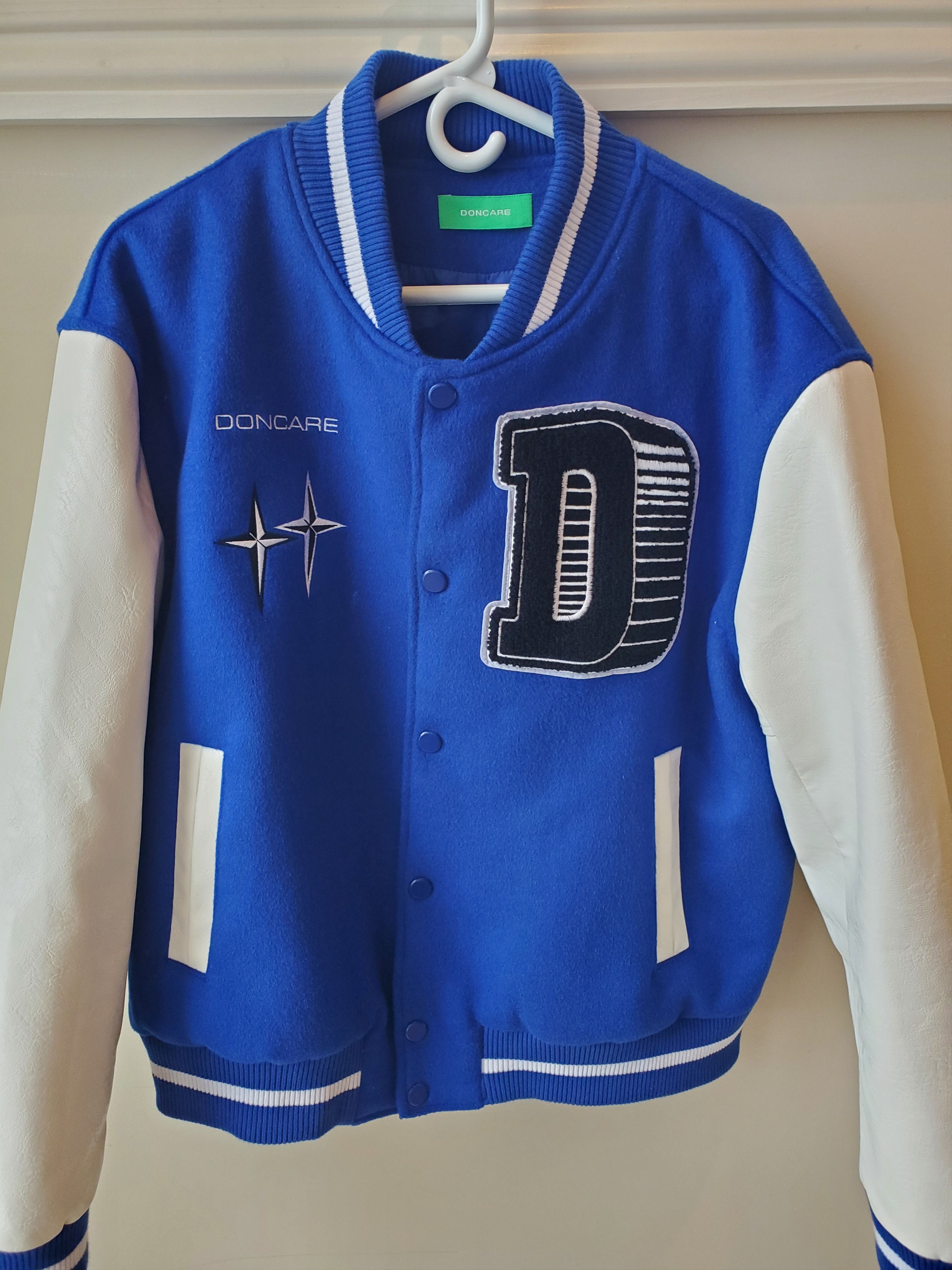 Navy Blue Doncare Casino Baseball Varsity Jacket - Maker of Jacket