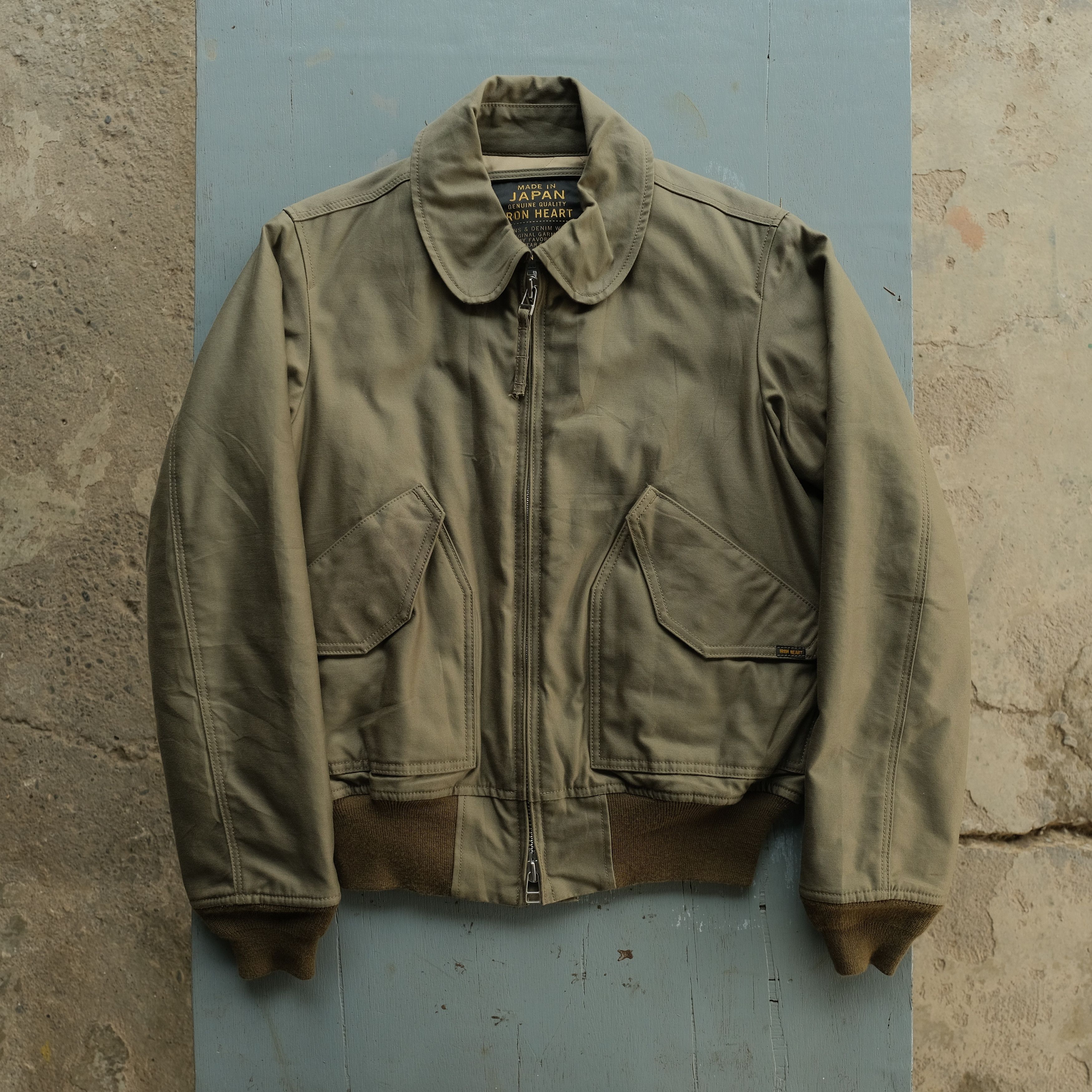 Iron Heart Iron Heart Khaki Cotton Satin CWU45P Flight Jacket Grailed