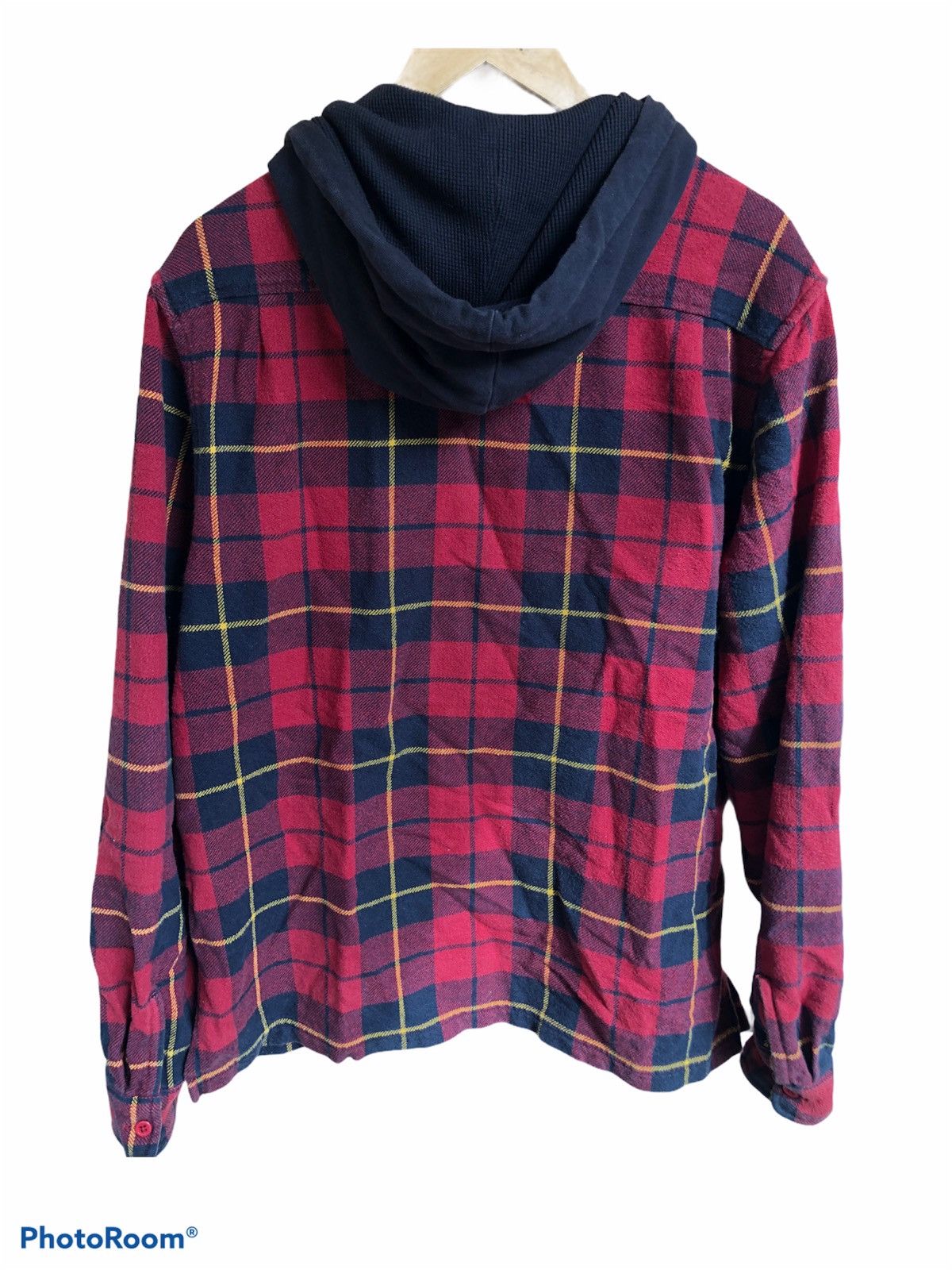 Vintage Supreme Hooded Plaid Half Zip Shirt