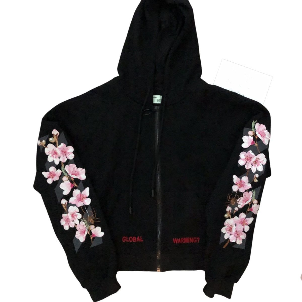 Off White Off White Rare Embroidered Global Warming Zip Hoodie. Grailed