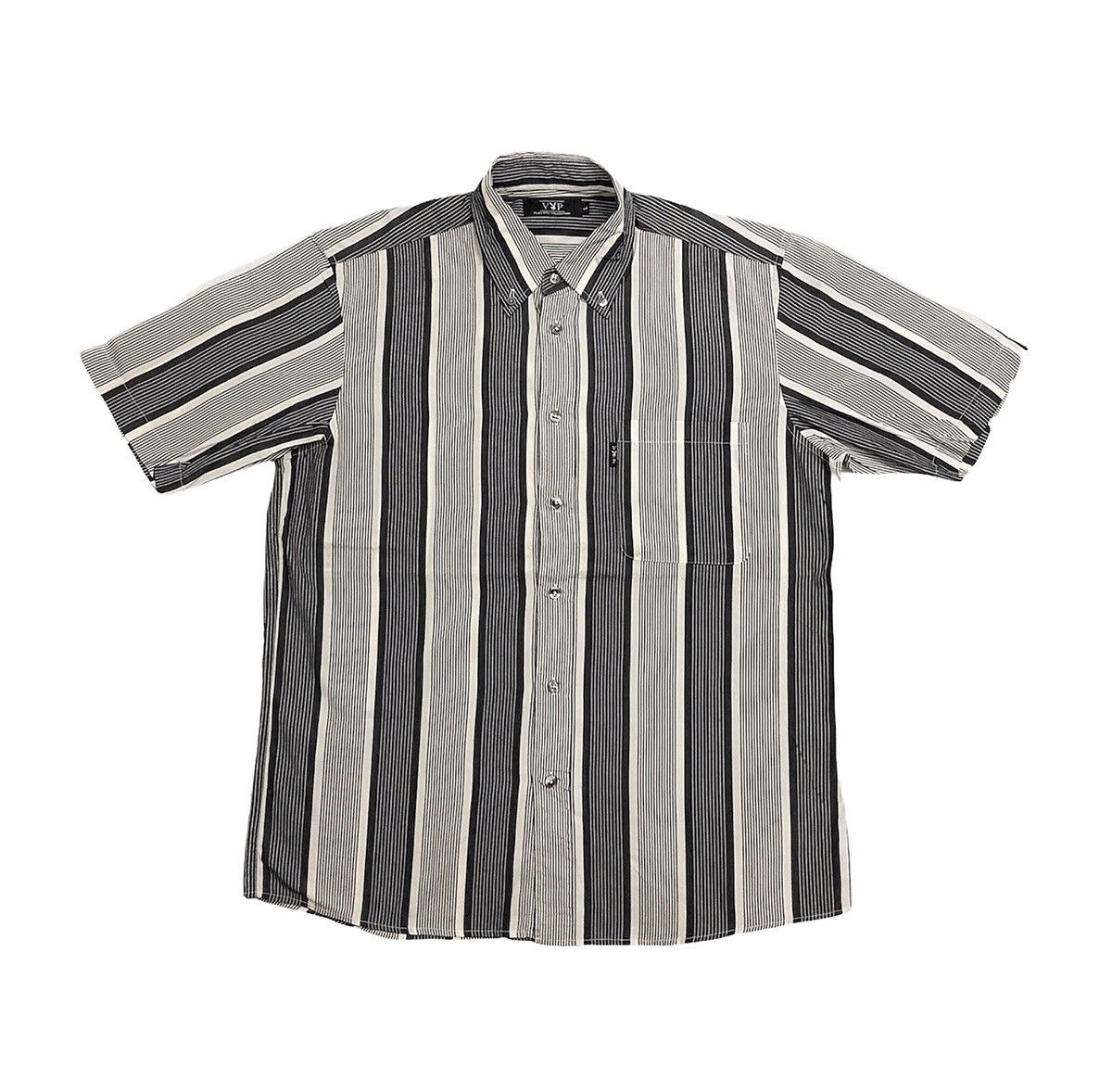 Vintage 00's vtg Playboy Black White Striped Button Up Size US L / EU 52-54 / 3 - 1 Thumbnail