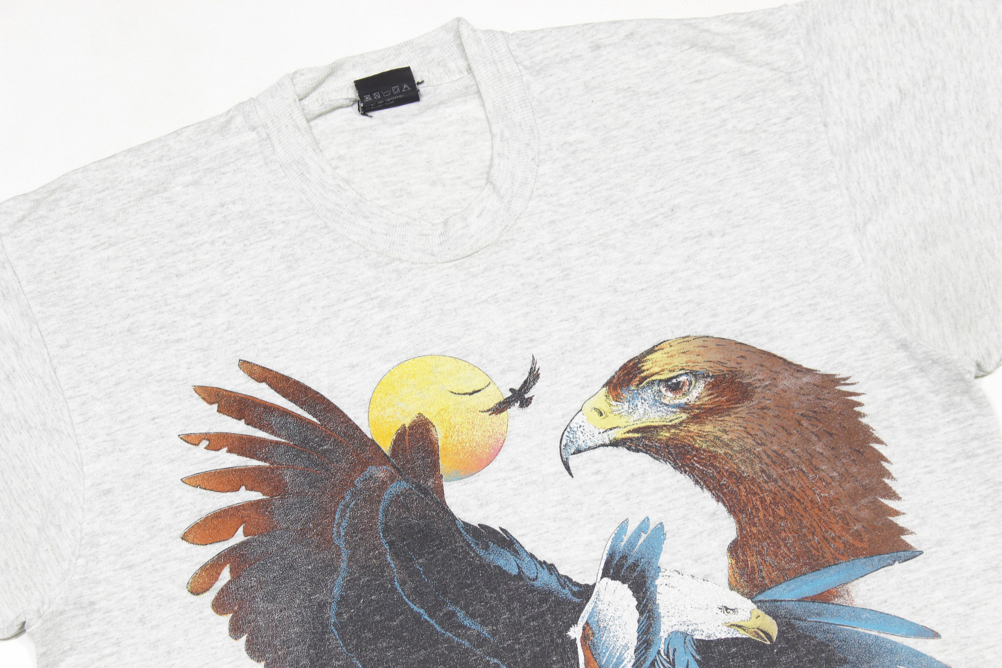 Vintage 1991 Printed Eagle Rag T-Shirt Made in USA Size US L / EU 52-54 / 3 - 3 Thumbnail