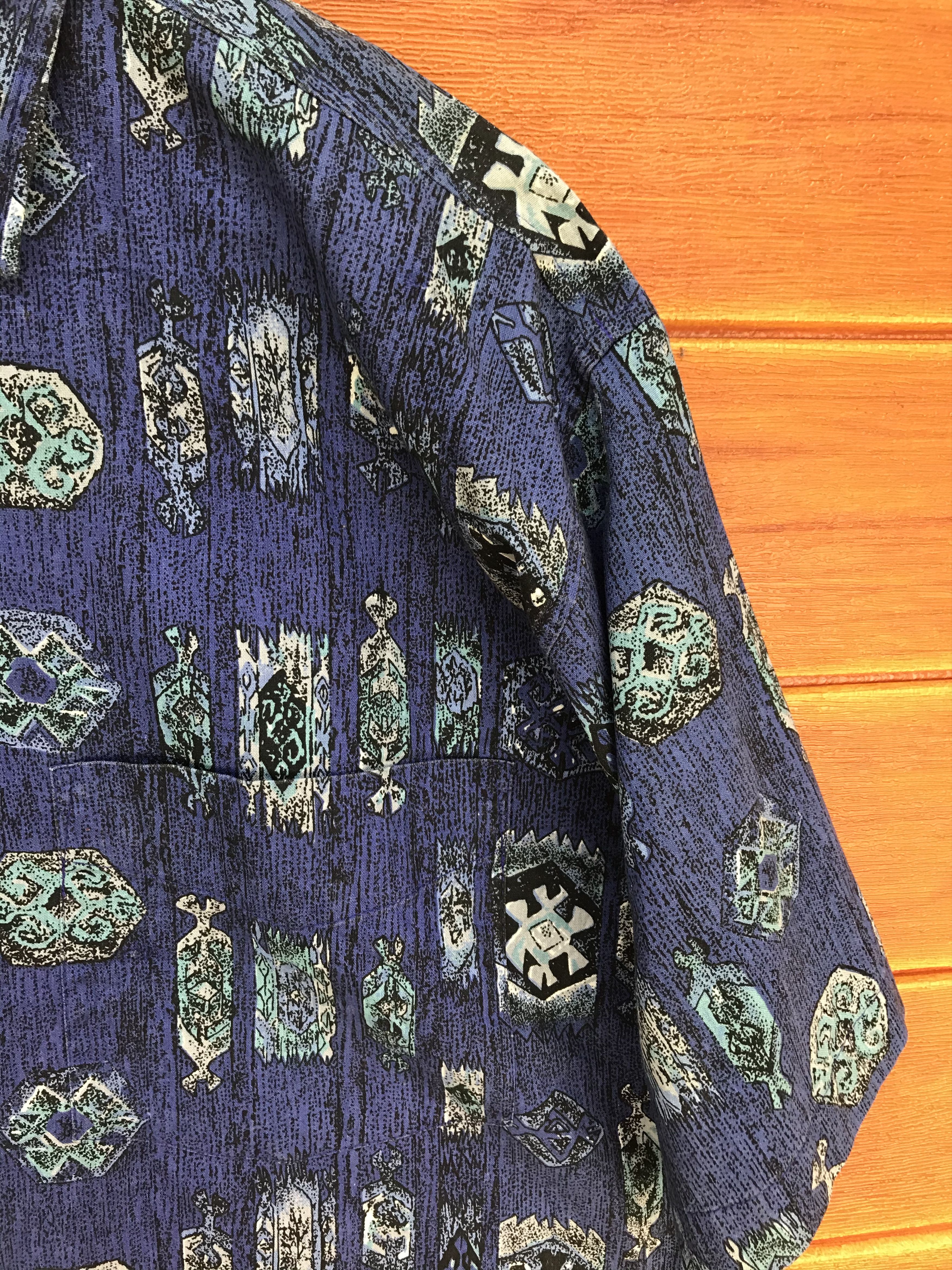 Vintage Vintage Shah-Safari Psychedelic Navajo Tribe Hawaiian Size US M / EU 48-50 / 2 - 3 Thumbnail