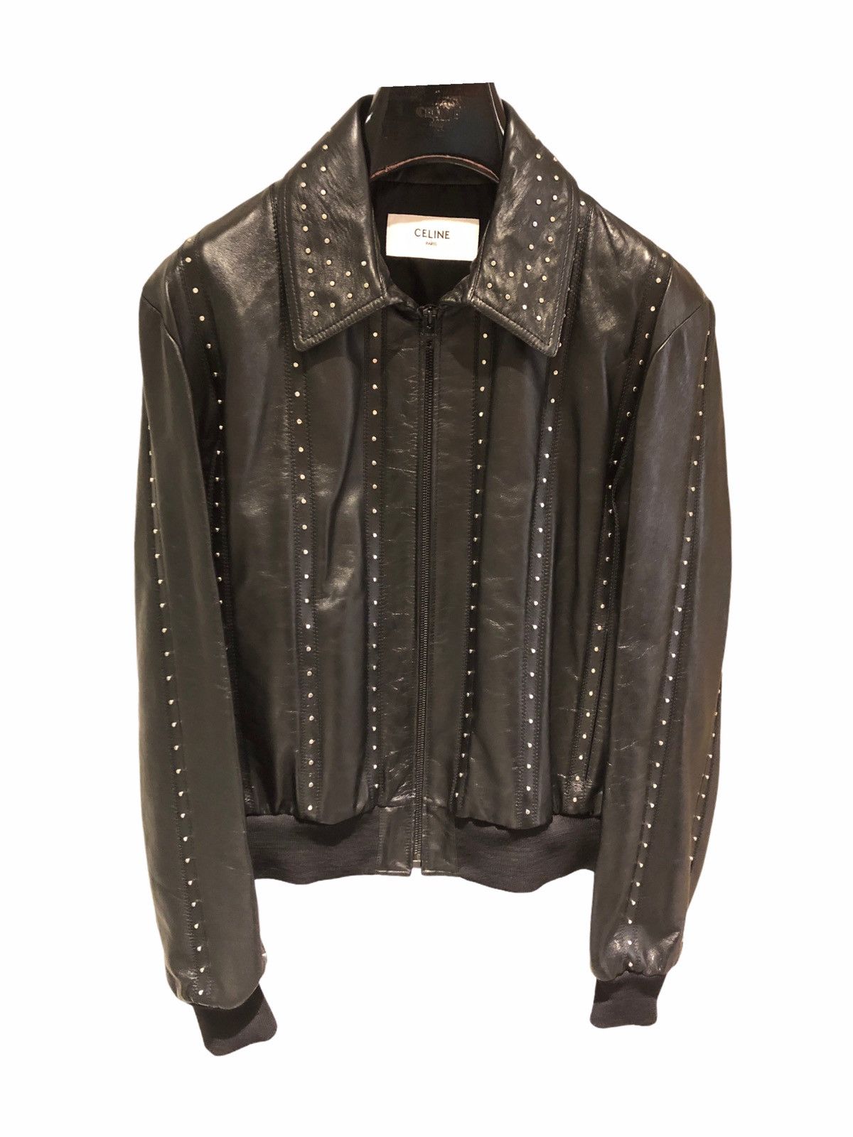 Celine Celine Studded Leather Biker Jacket | Grailed