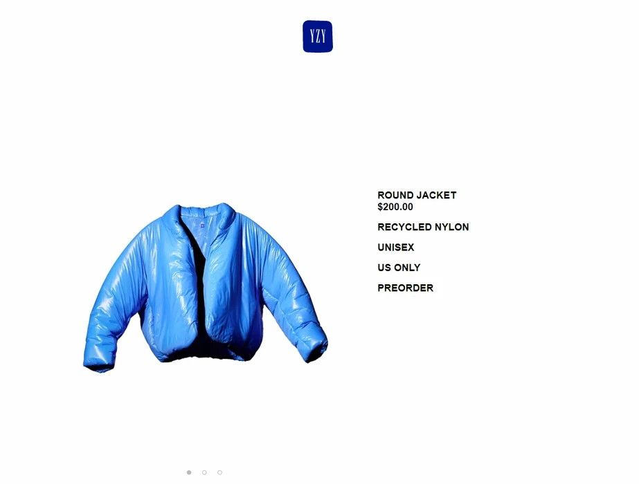 Kanye West Medium Blue Yeezy Gap Round Jacket Nylon Pre Order Size US M / EU 48-50 / 2 - 14 Thumbnail
