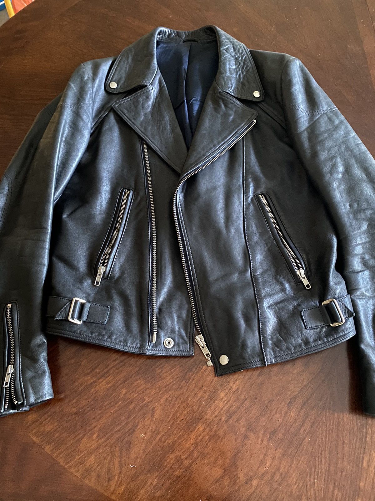 Sandro Leather Biker Jacket