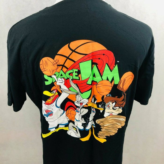 Other Space Jam Baseball Jersey Shirt Large Black Double Sided | Grailed