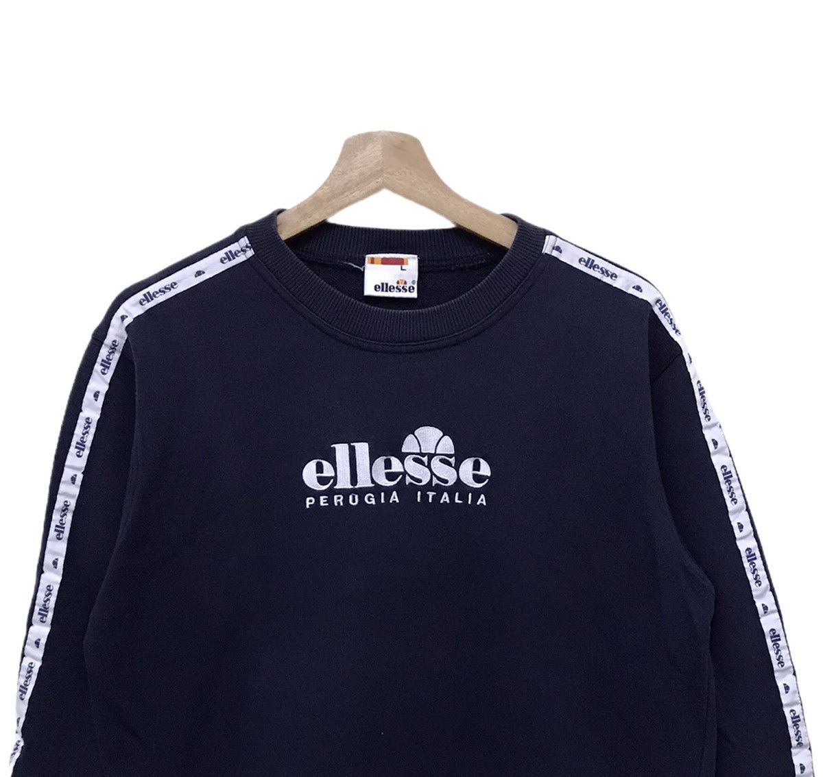 Ellesse Vintage Ellesse Sweatshirt Side Tape Big Logo Size US L / EU 52-54 / 3 - 2 Thumbnail