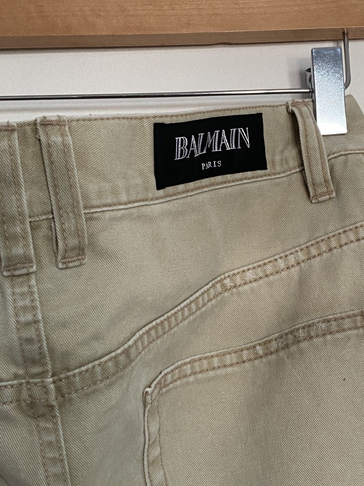 Balmain Dirt Wash 3D Khaki Chinos Decarnin Era Size US 30 / EU 46 - 9 Thumbnail