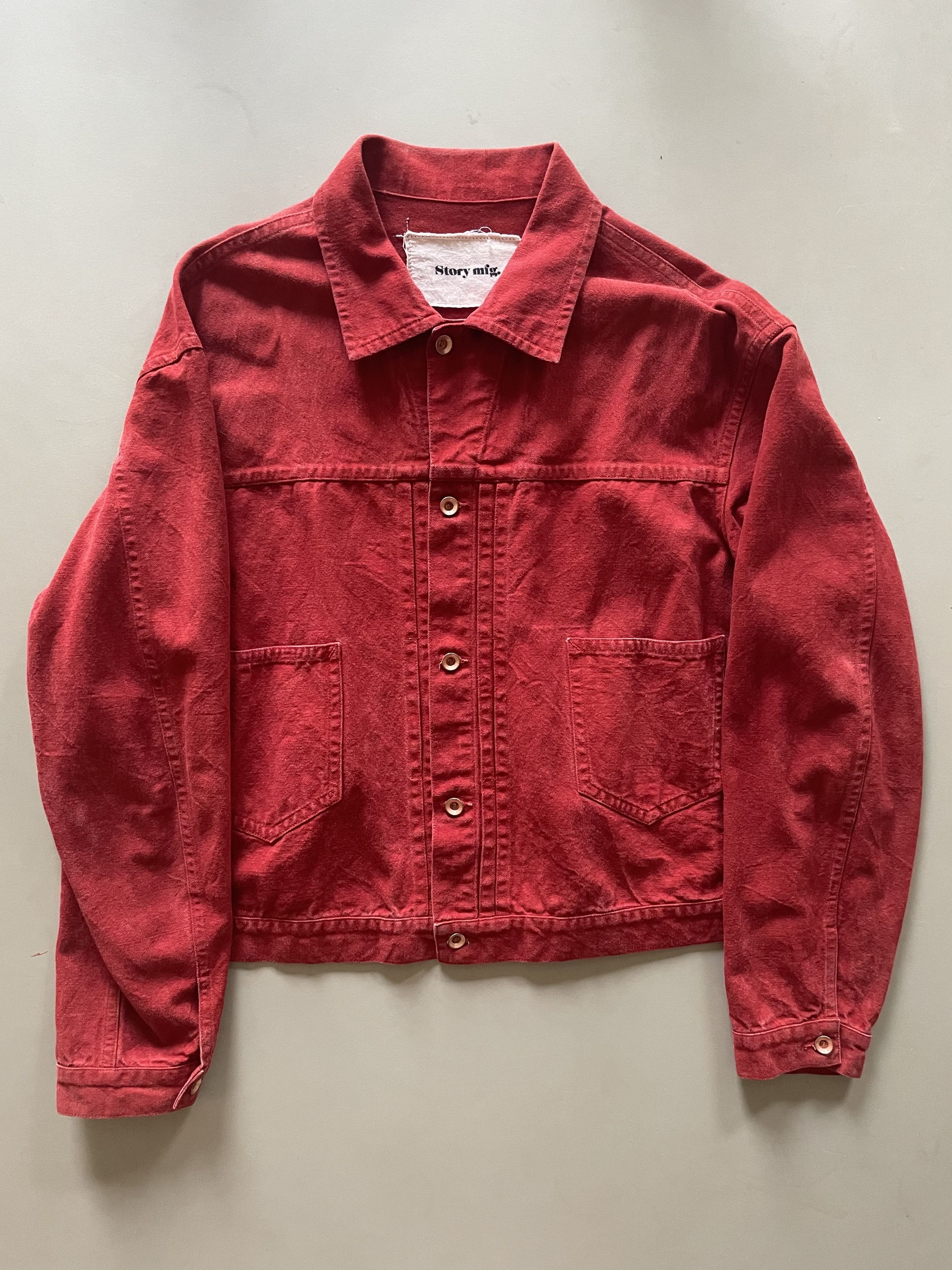 Story Mfg. RARE - Sundae Jacket in Red Madder Dyed Organic Canvas | Grailed