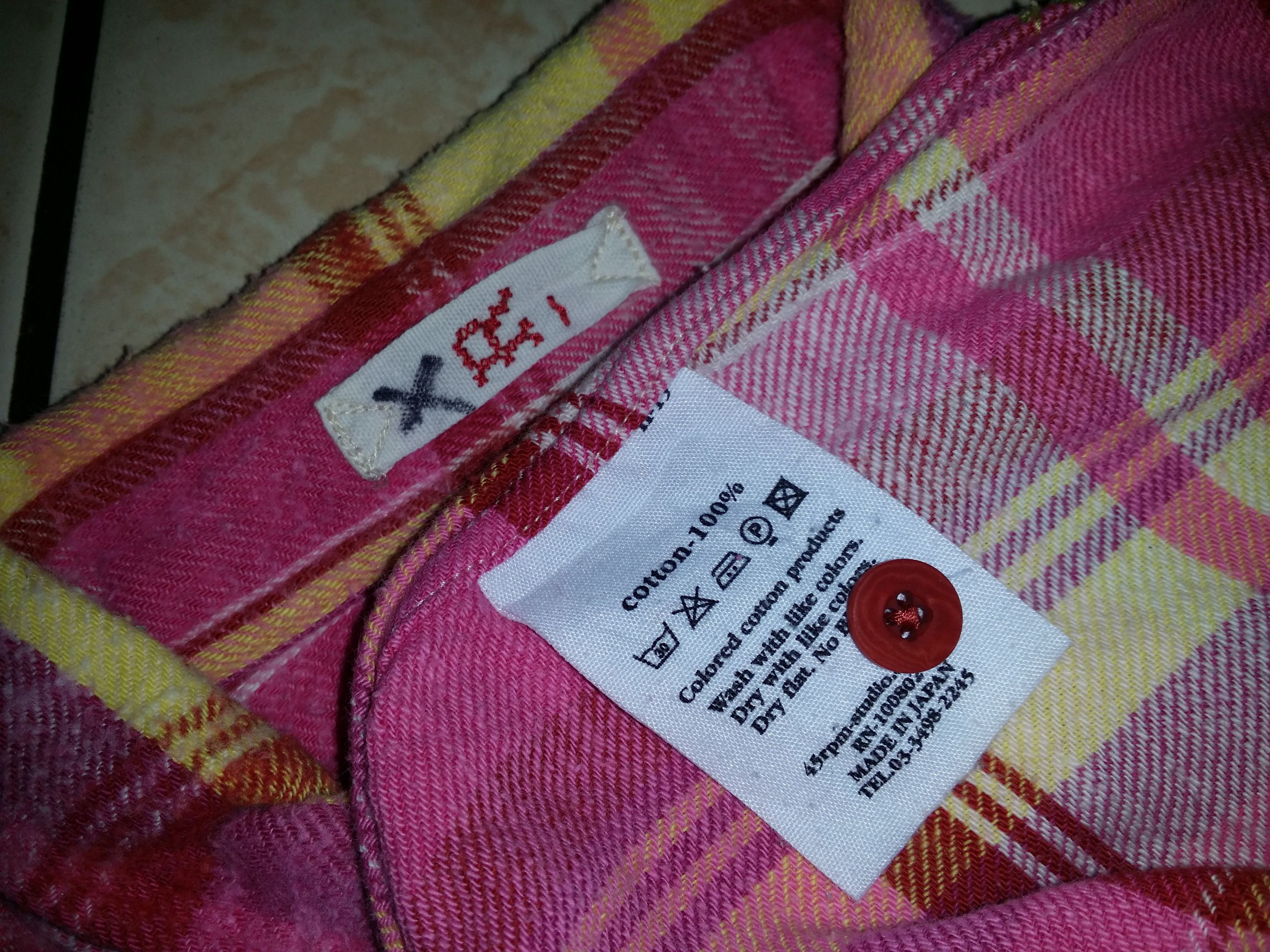 45rpm JAPANESE BRAND 45RPM STUDIO FLANNEL BUTTON UPS SHIRT Size US XS / EU 42 / 0 - 8 Thumbnail