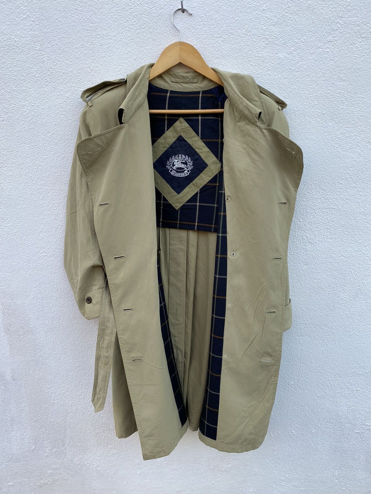 Burberry Vintage Burberrys Trench Coat / long coat nova check jacket Size US XL / EU 56 / 4 - 2 Thumbnail