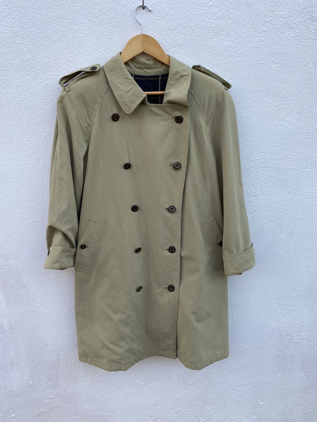 Burberry Vintage Burberrys Trench Coat / long coat nova check jacket Size US XL / EU 56 / 4 - 3 Thumbnail