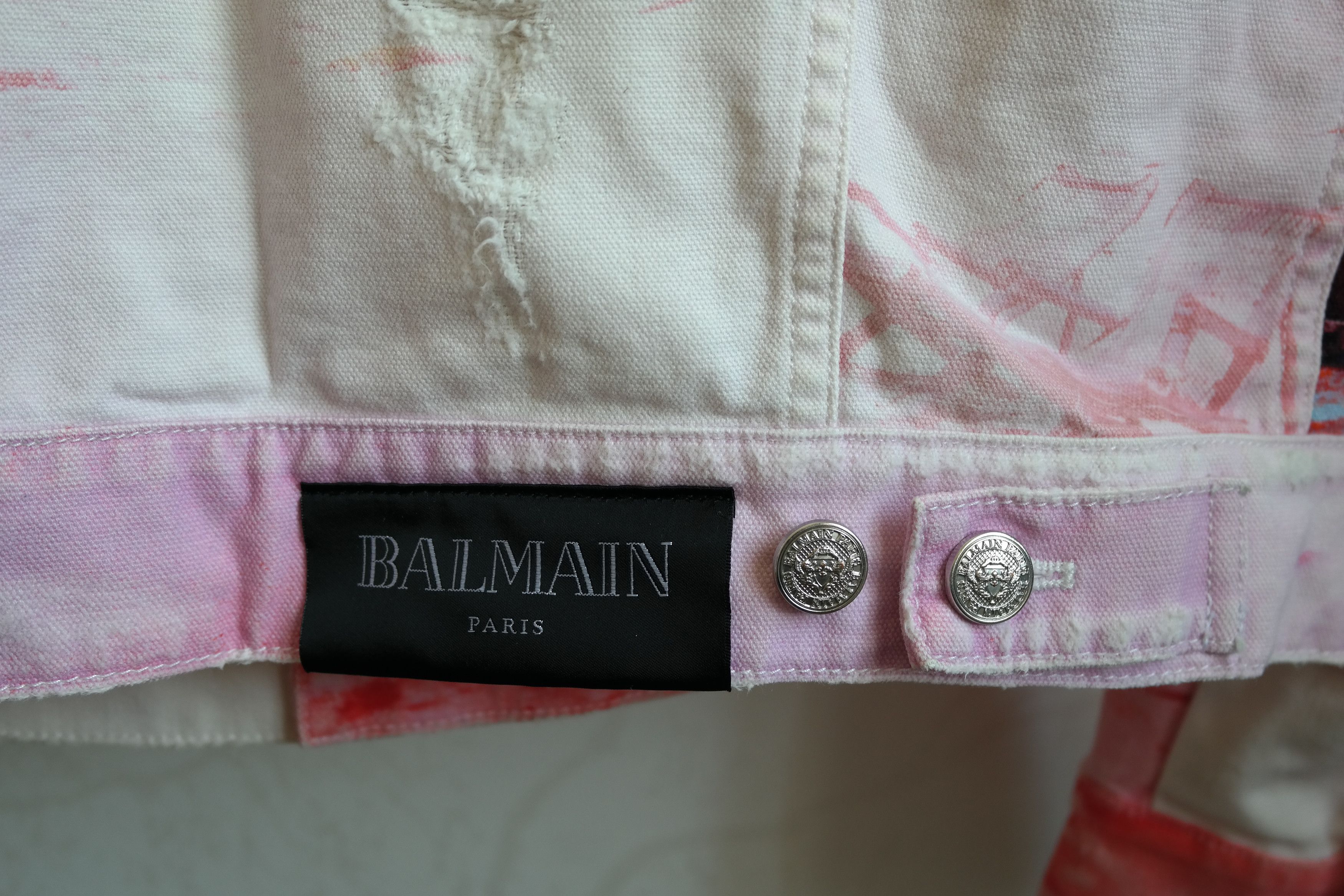 Balmain Balmain Tropical Distressed Denim Jacket Size US M / EU 48-50 / 2 - 3 Thumbnail