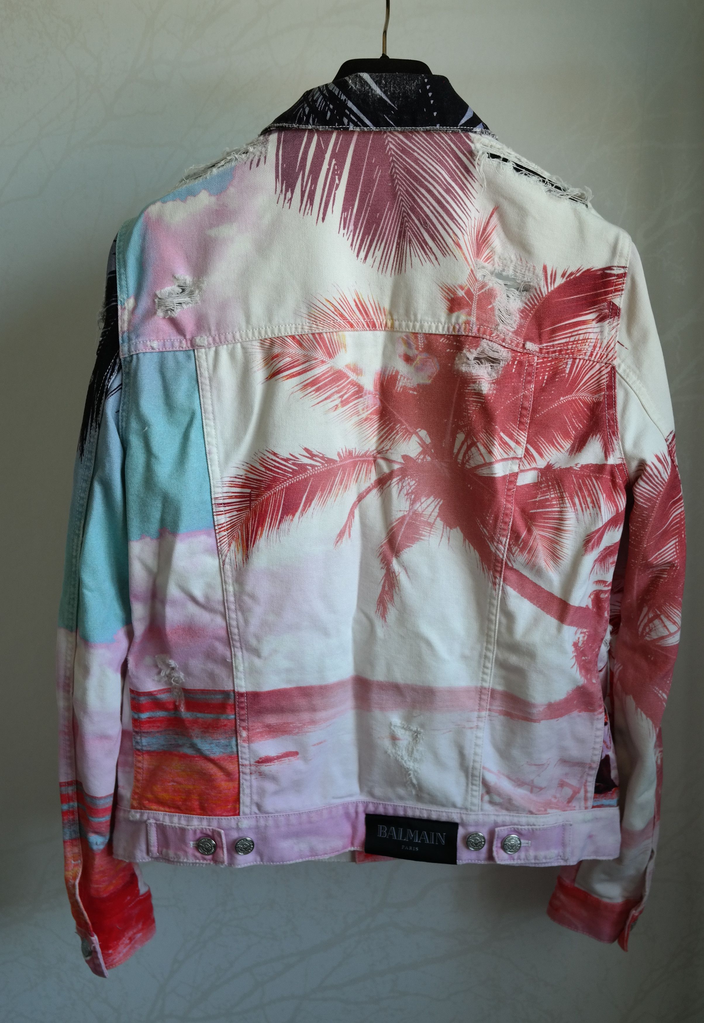 Balmain Balmain Tropical Distressed Denim Jacket Size US M / EU 48-50 / 2 - 2 Thumbnail
