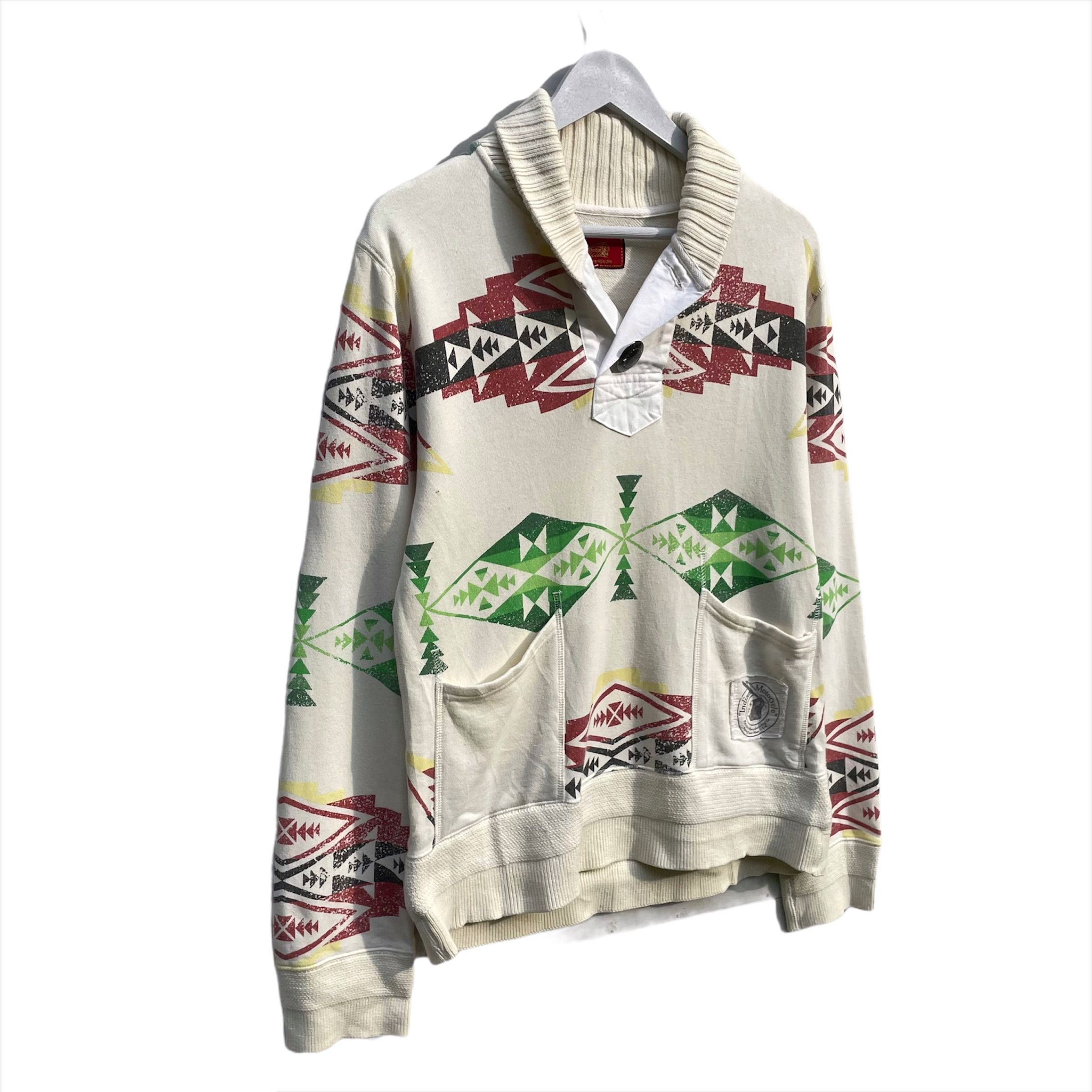 Indian Motorcycle × Toyo Enterprises 💥INDIAN MOTORCYCLE NAVAJO NATIVE ART PULLOVER Size US M / EU 48-50 / 2 - 2 Thumbnail