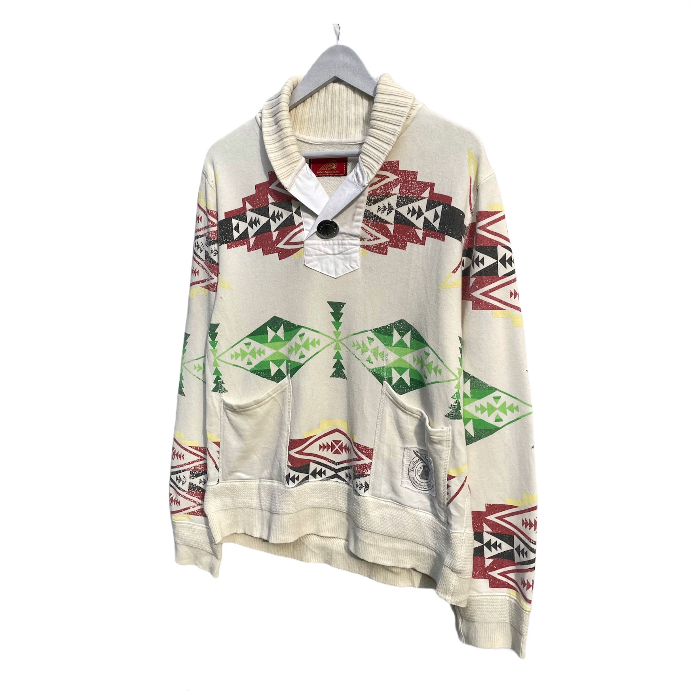 Indian Motorcycle × Toyo Enterprises 💥INDIAN MOTORCYCLE NAVAJO NATIVE ART PULLOVER Size US M / EU 48-50 / 2 - 3 Thumbnail