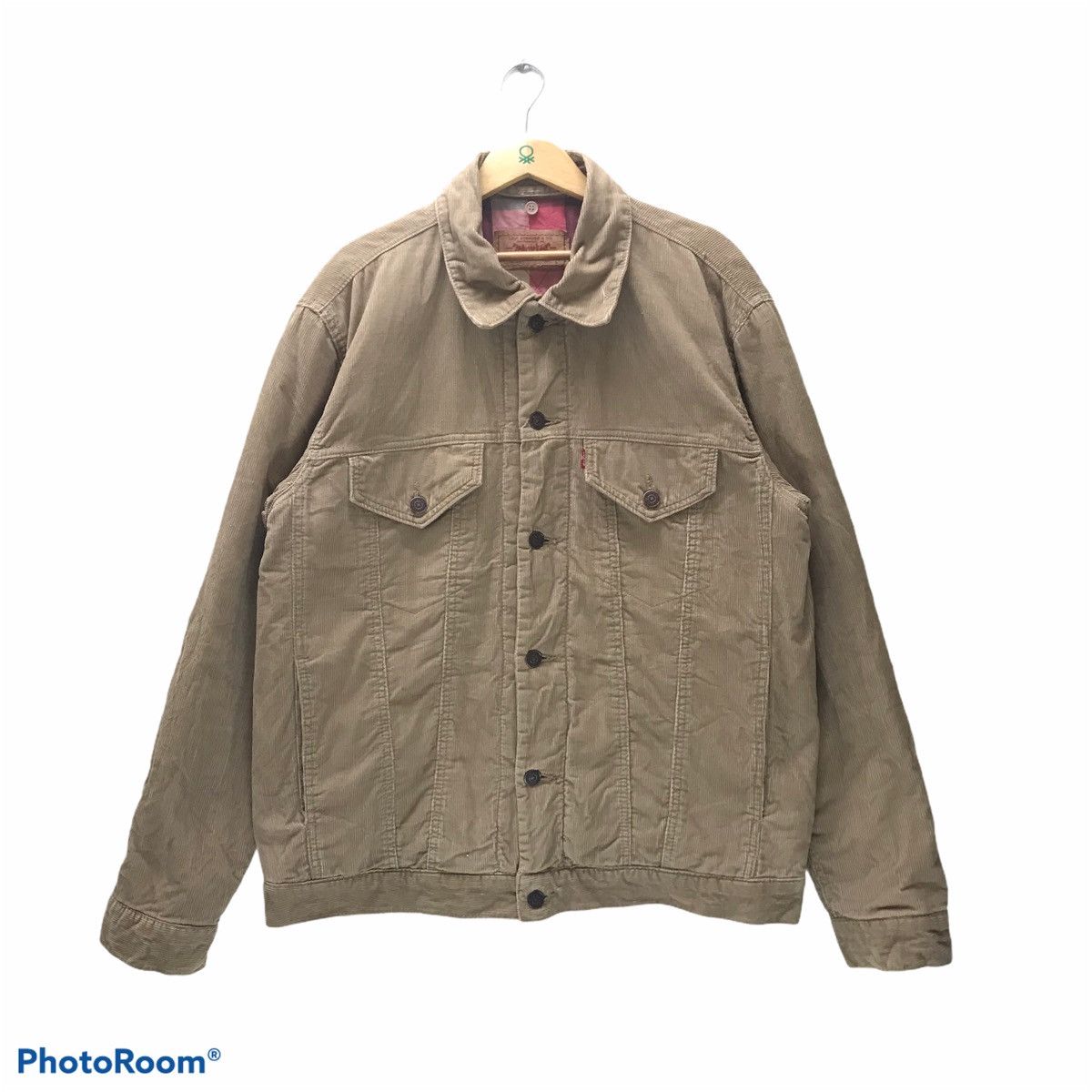 Levi's Vintage Levis Quilted Corduroy Trucker Jacket Size US L / EU 52-54 / 3 - 2 Thumbnail