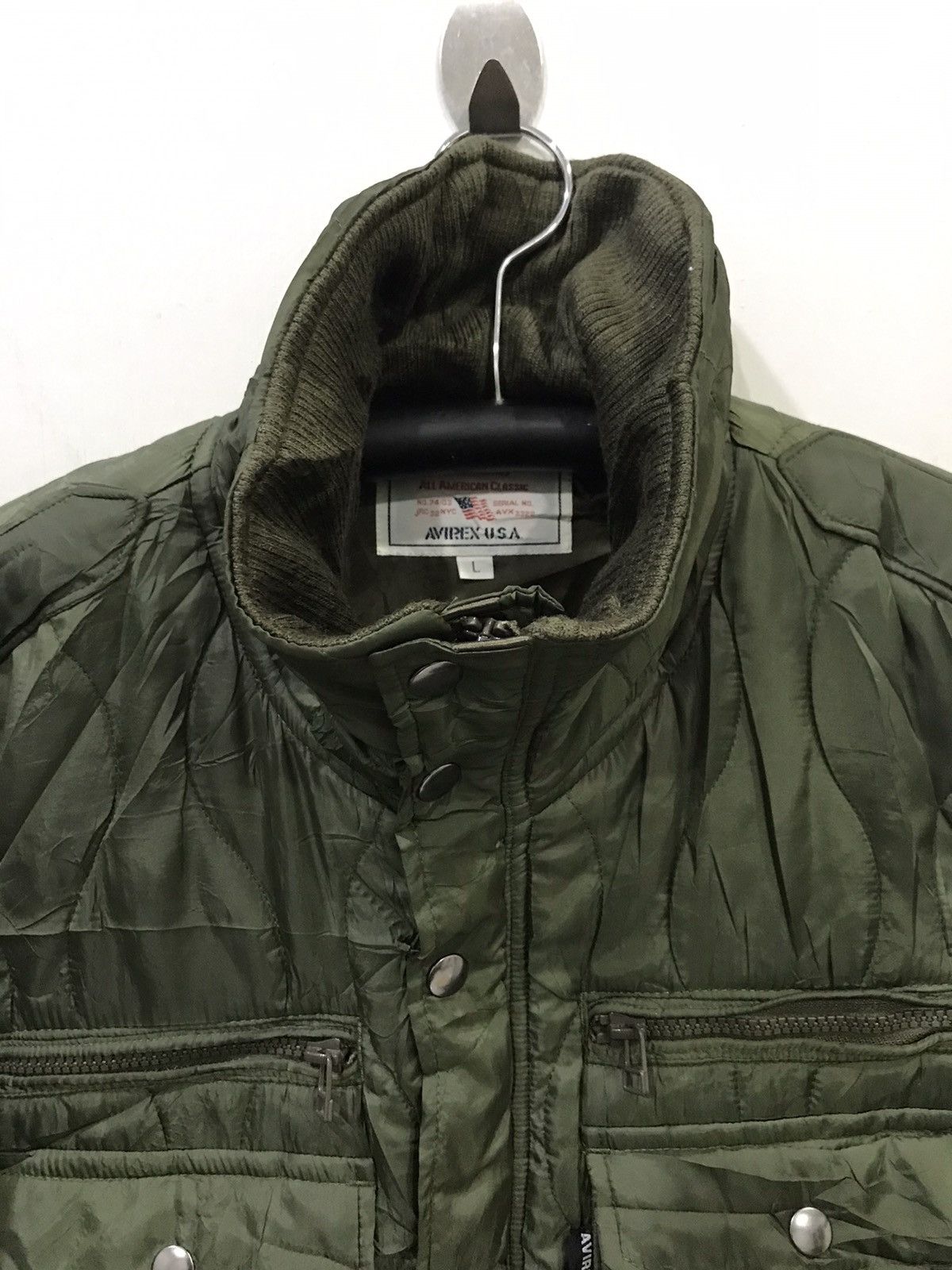 Avirex AVIREX Quilted Light Nylon Mikitary Jacket Size US L / EU 52-54 / 3 - 2 Thumbnail
