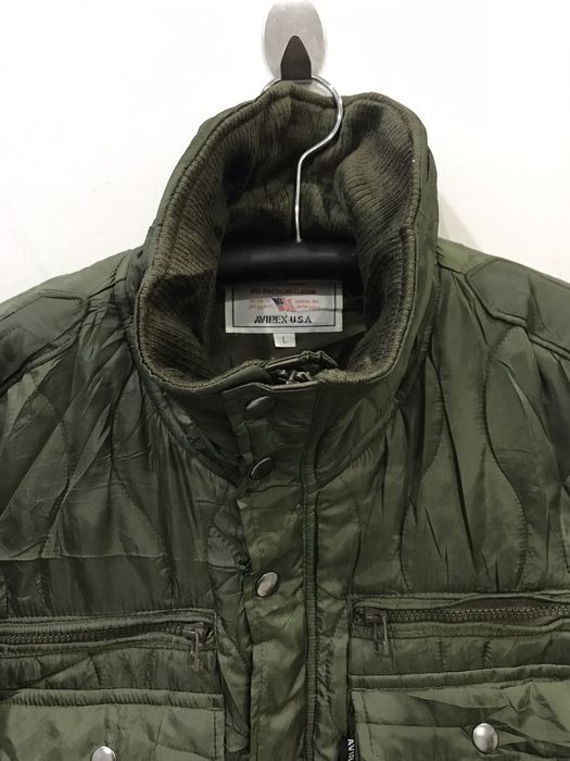 Military Avirex Quilted Light Nylon Mikitary Jacket 