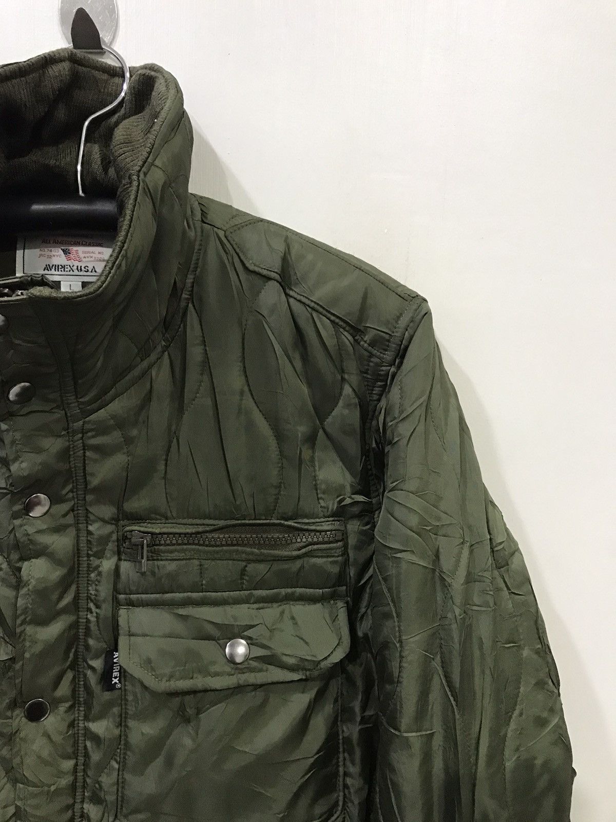 Avirex AVIREX Quilted Light Nylon Mikitary Jacket Size US L / EU 52-54 / 3 - 3 Thumbnail