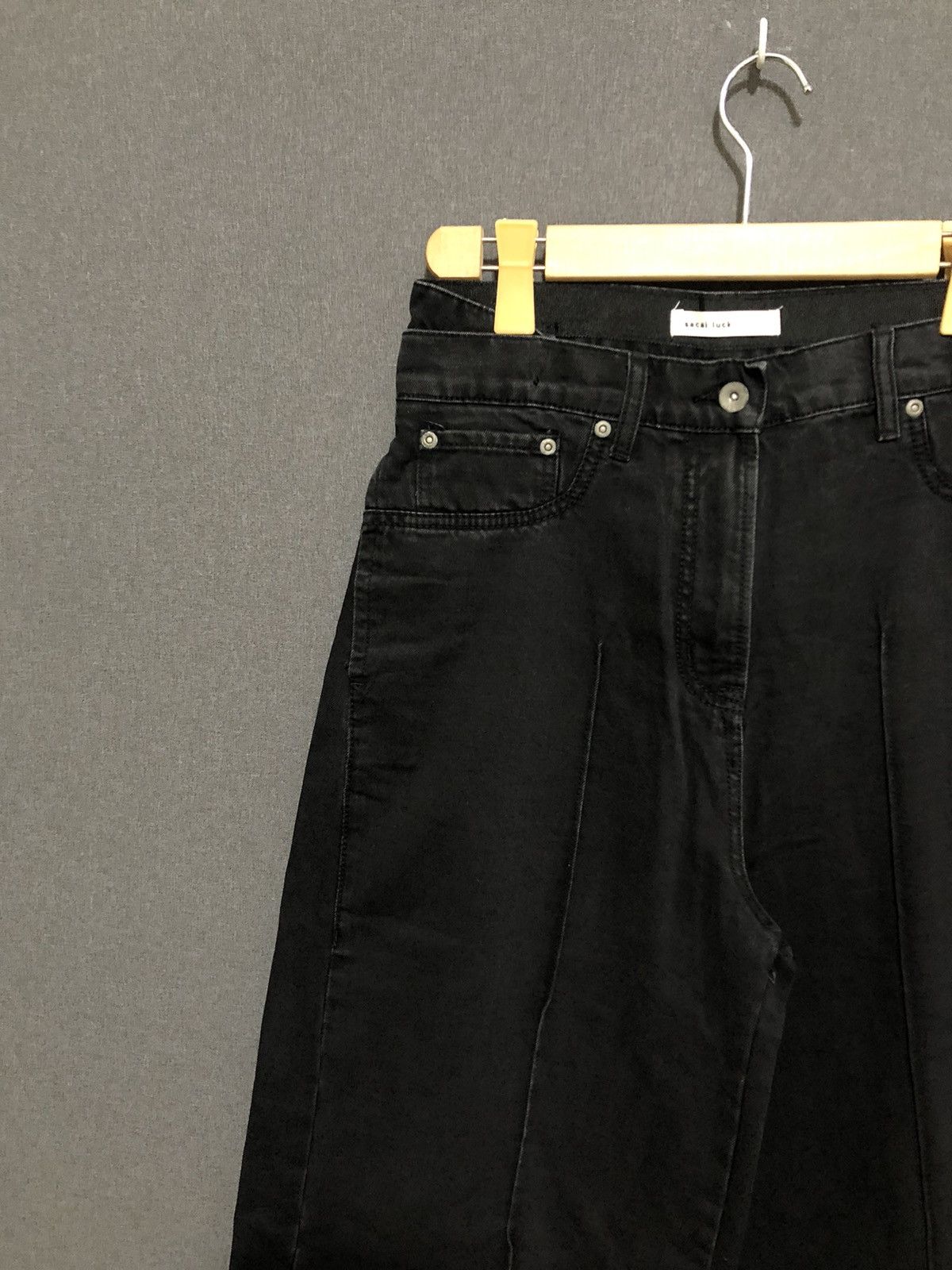 Sacai Rare! Sacai Luck- Wide Leg Denim pants Size US 30 / EU 46 - 5 Thumbnail