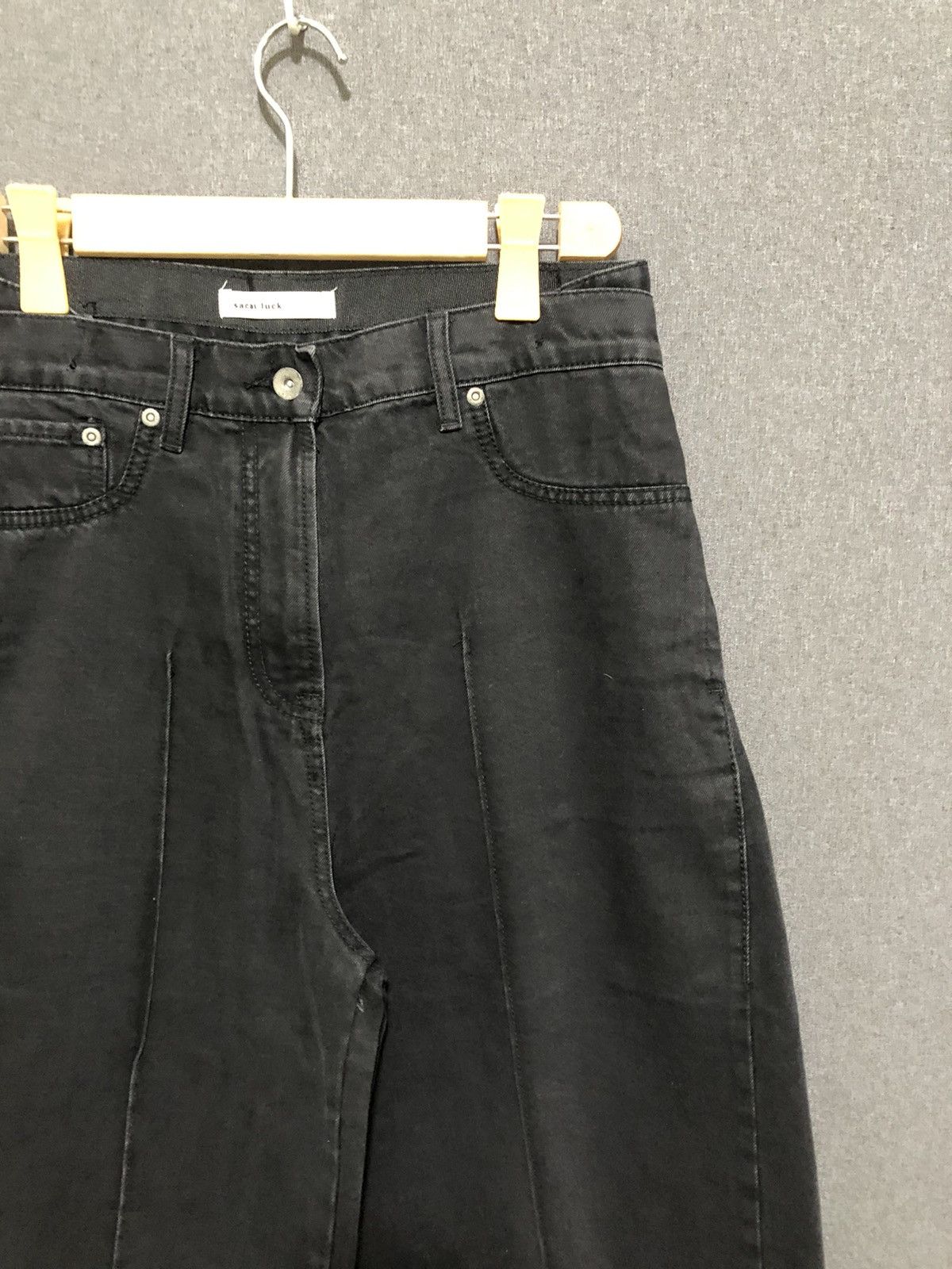 Sacai Rare! Sacai Luck- Wide Leg Denim pants Size US 30 / EU 46 - 4 Thumbnail