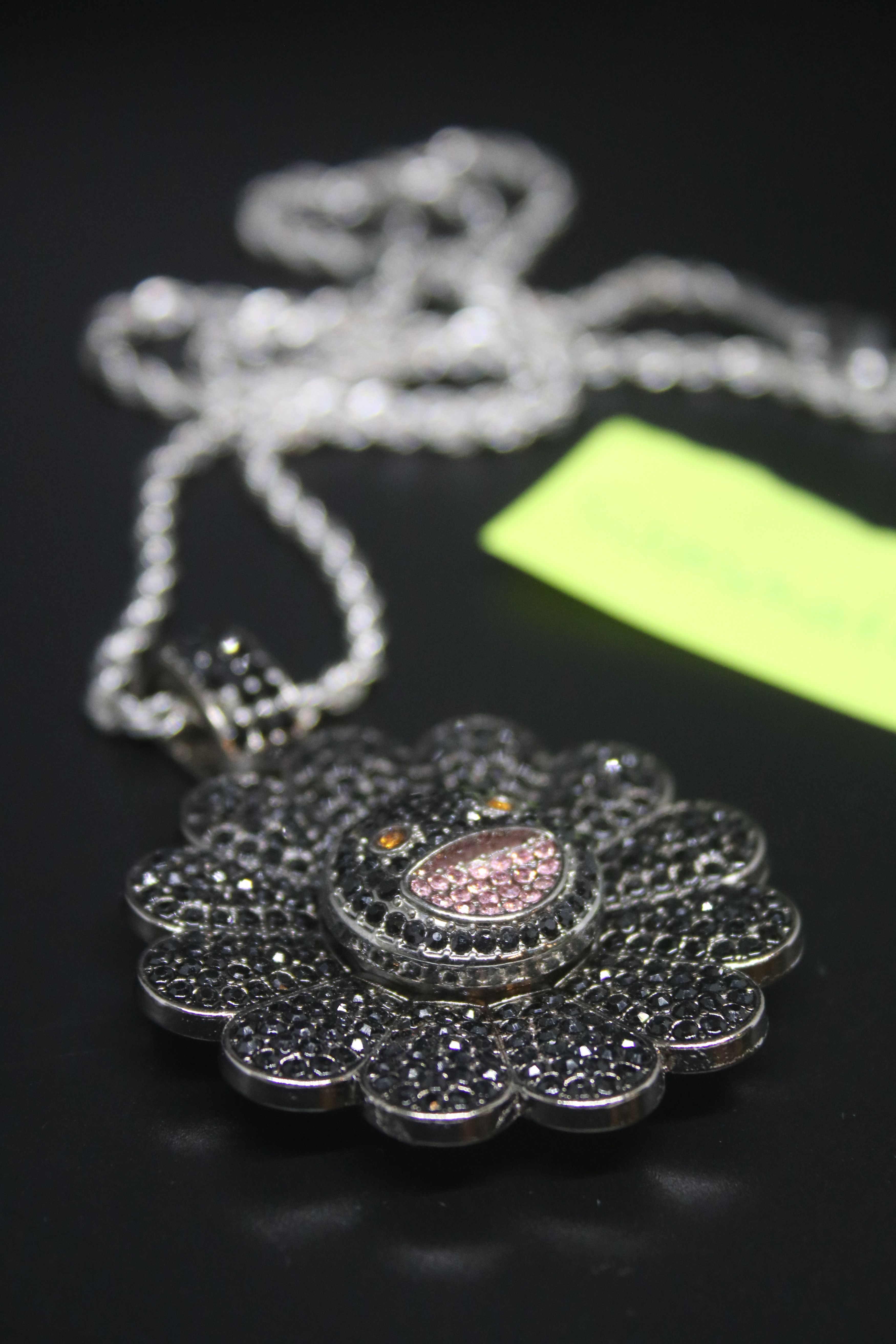 Custom Streetwear Takashi Murakami RARE Murakami Flower Pendant Spinner Chain Black Grailed