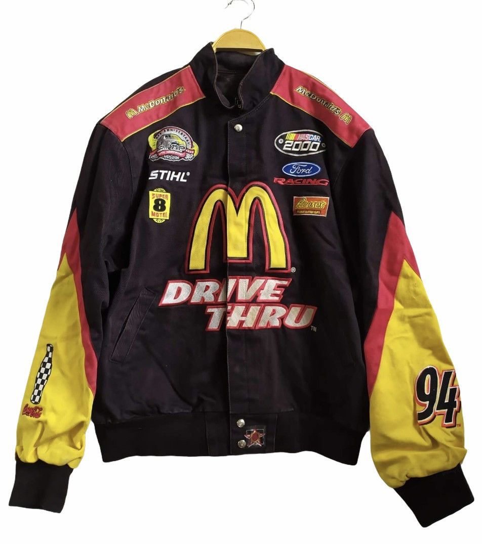 Vintage 90's McDonald Drive Thru Racing Jacket team size L