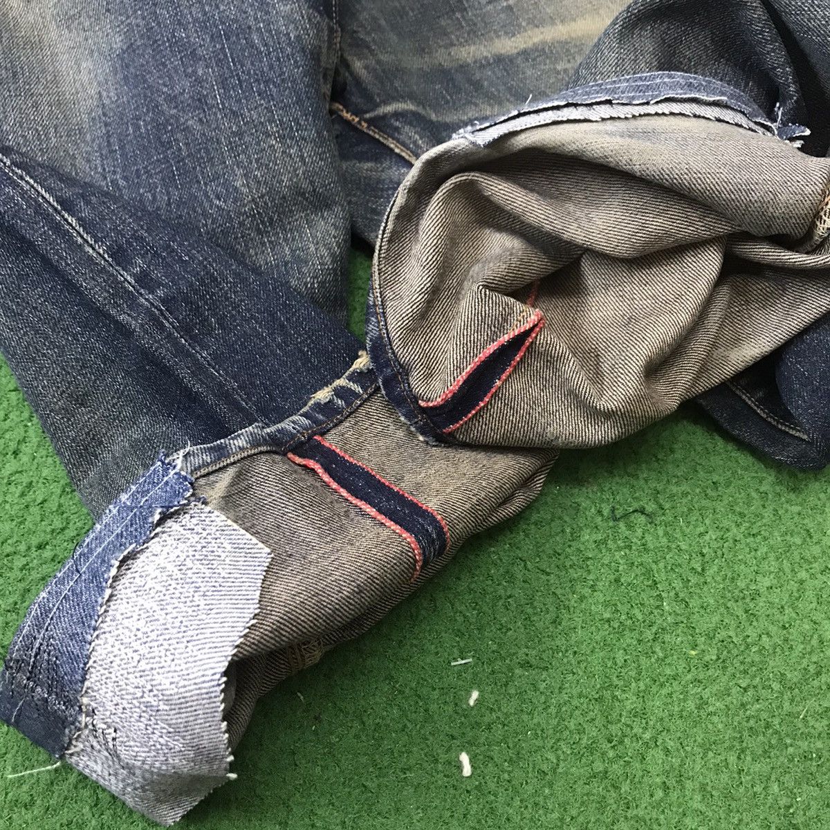 Blue Blue Japan Blue Blue Japan Mudwash Denim Selvedge Jeans Distressed Size US 34 / EU 50 - 18 Thumbnail