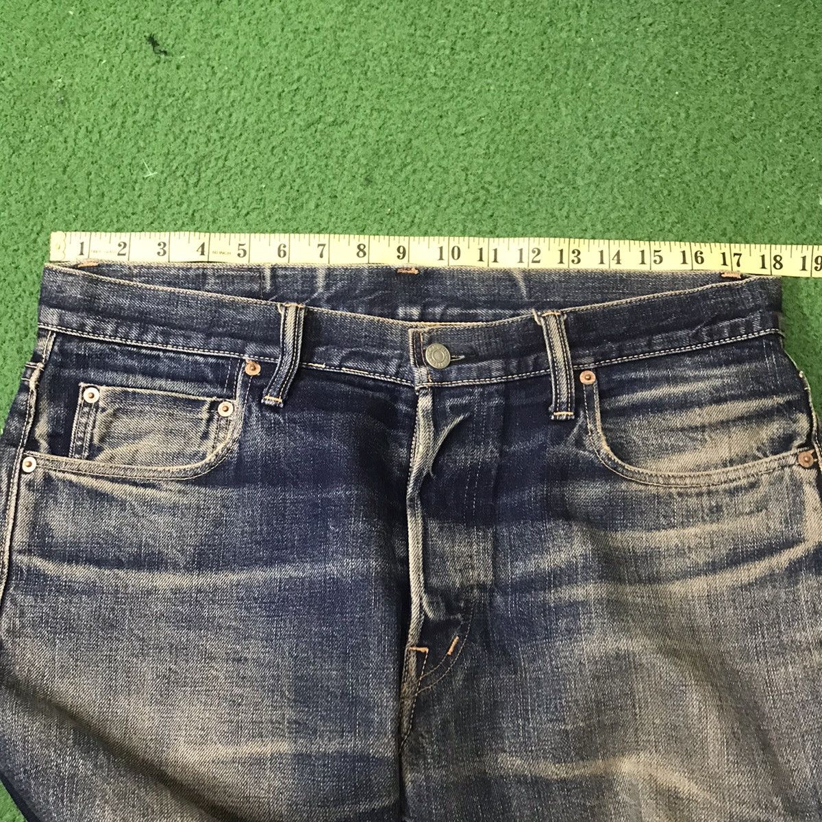 Blue Blue Japan Blue Blue Japan Mudwash Denim Selvedge Jeans Distressed Size US 34 / EU 50 - 22 Thumbnail
