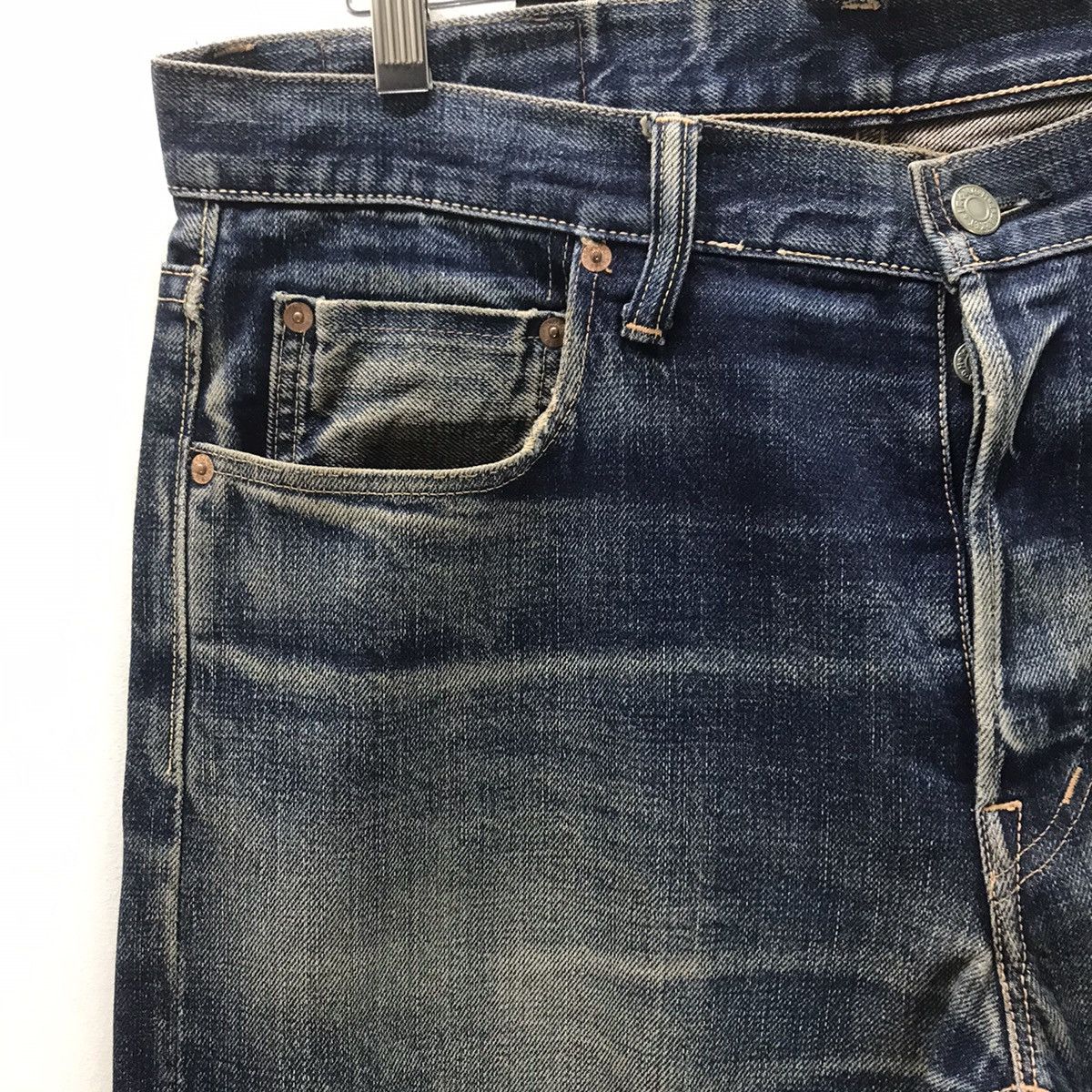 Blue Blue Japan Blue Blue Japan Mudwash Denim Selvedge Jeans Distressed Size US 34 / EU 50 - 4 Thumbnail