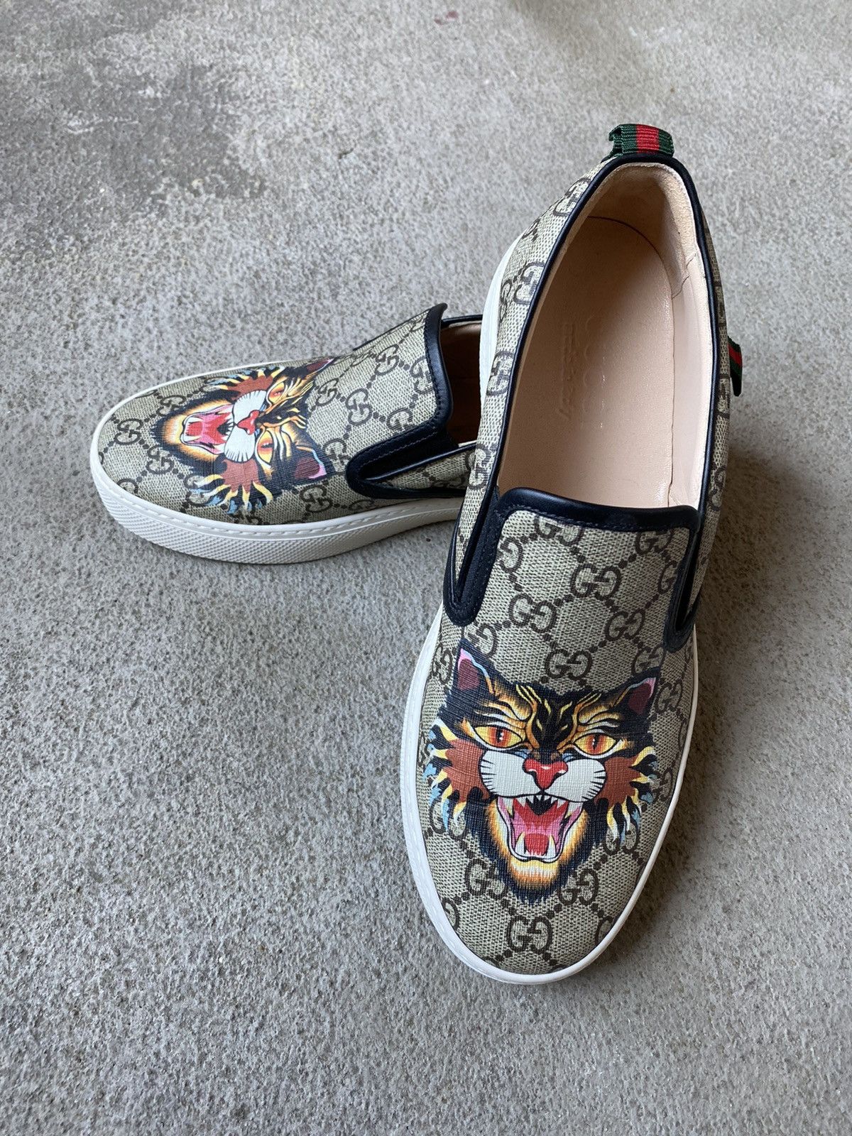 Gucci Gucci GG Canvas Angry Cat Slip On US 8 | Grailed