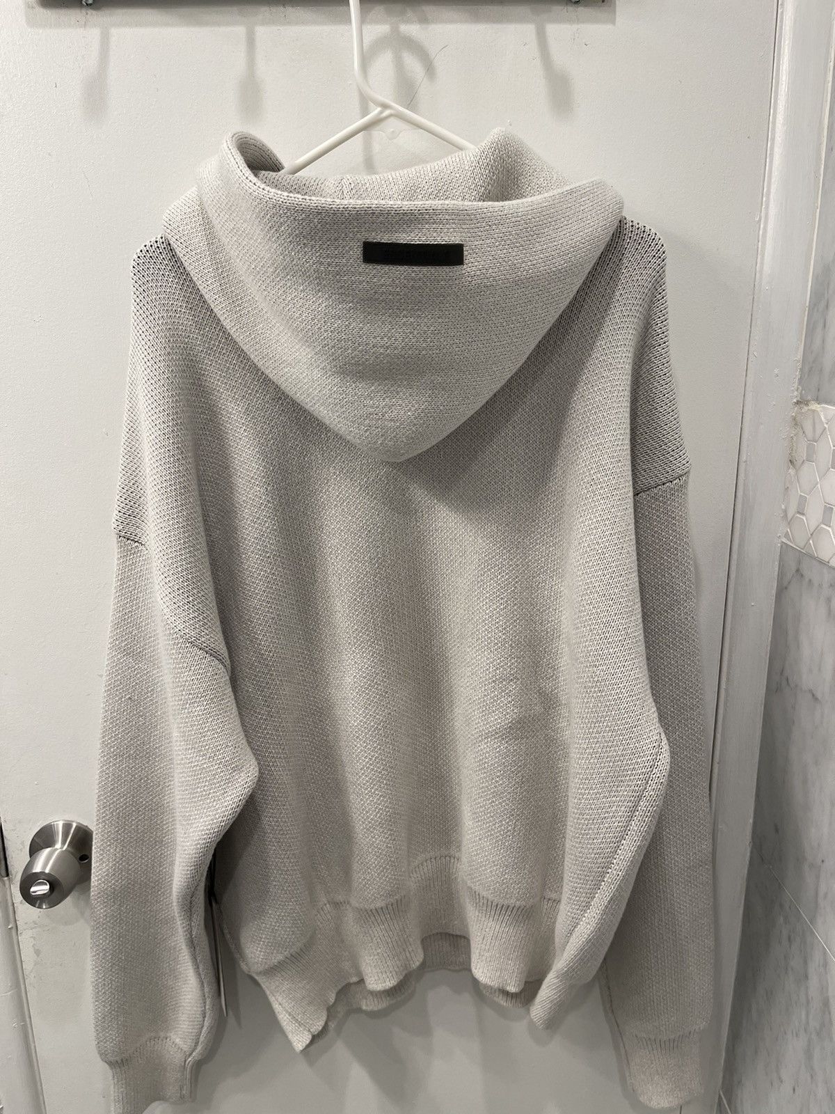 Fear of God Essentials Oatmeal Knit Hoodie Size M Size US M / EU 48-50 / 2 - 3 Thumbnail