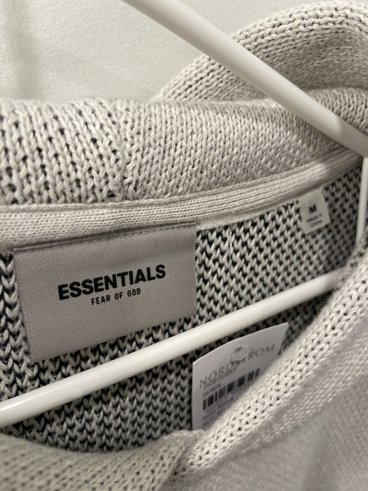 Fear of God Essentials Oatmeal Knit Hoodie Size M Size US M / EU 48-50 / 2 - 5 Thumbnail