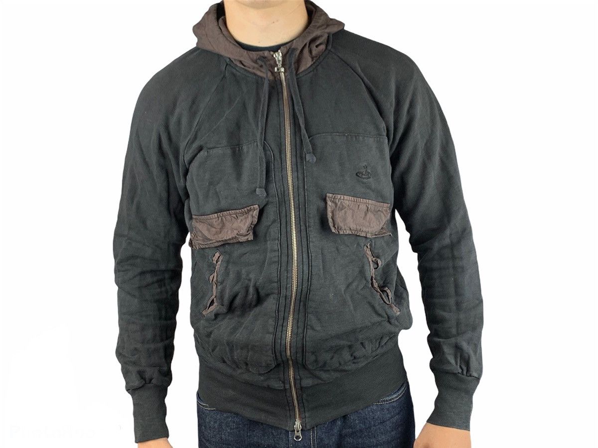 Viviene Westwood Man Zip Hoodie Nylon