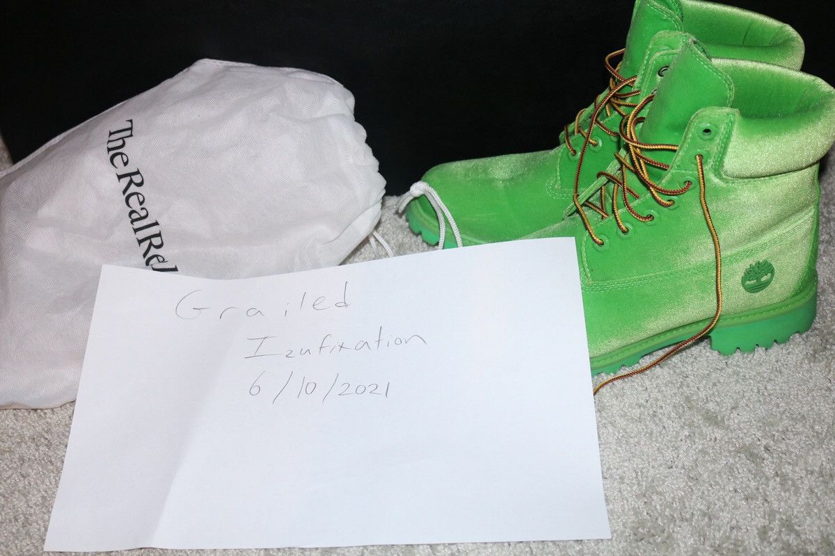 Off White Timberland Timberland 6 Boot Off White Green Velvet Virgil Abloh Grailed