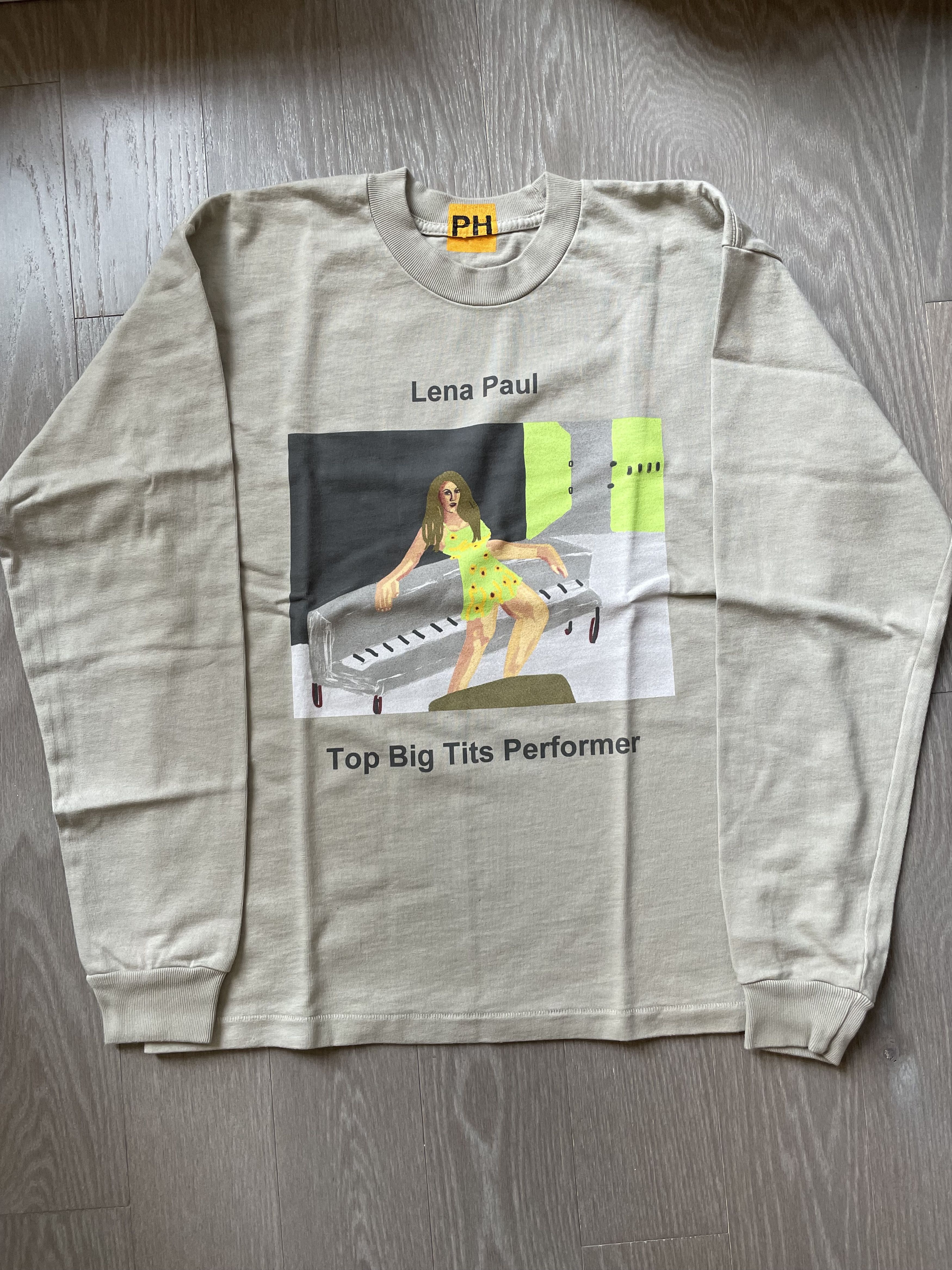 Kanye West Kanye West Pornhub Lena Paul LS Tee Vapor | Grailed