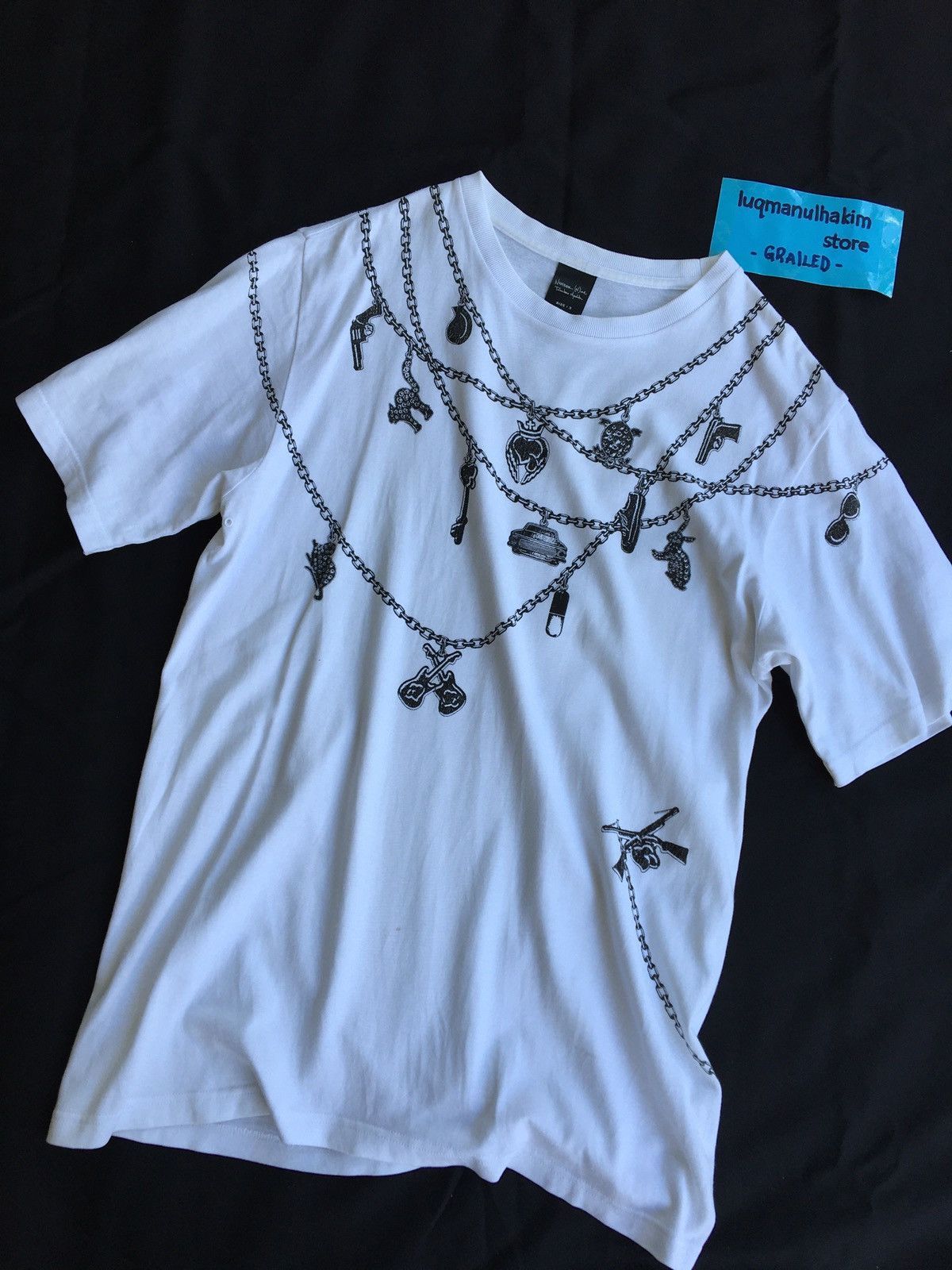 Number (N)ine Number Nine Chain Necklace Skulls Rare Design Tee Grailed