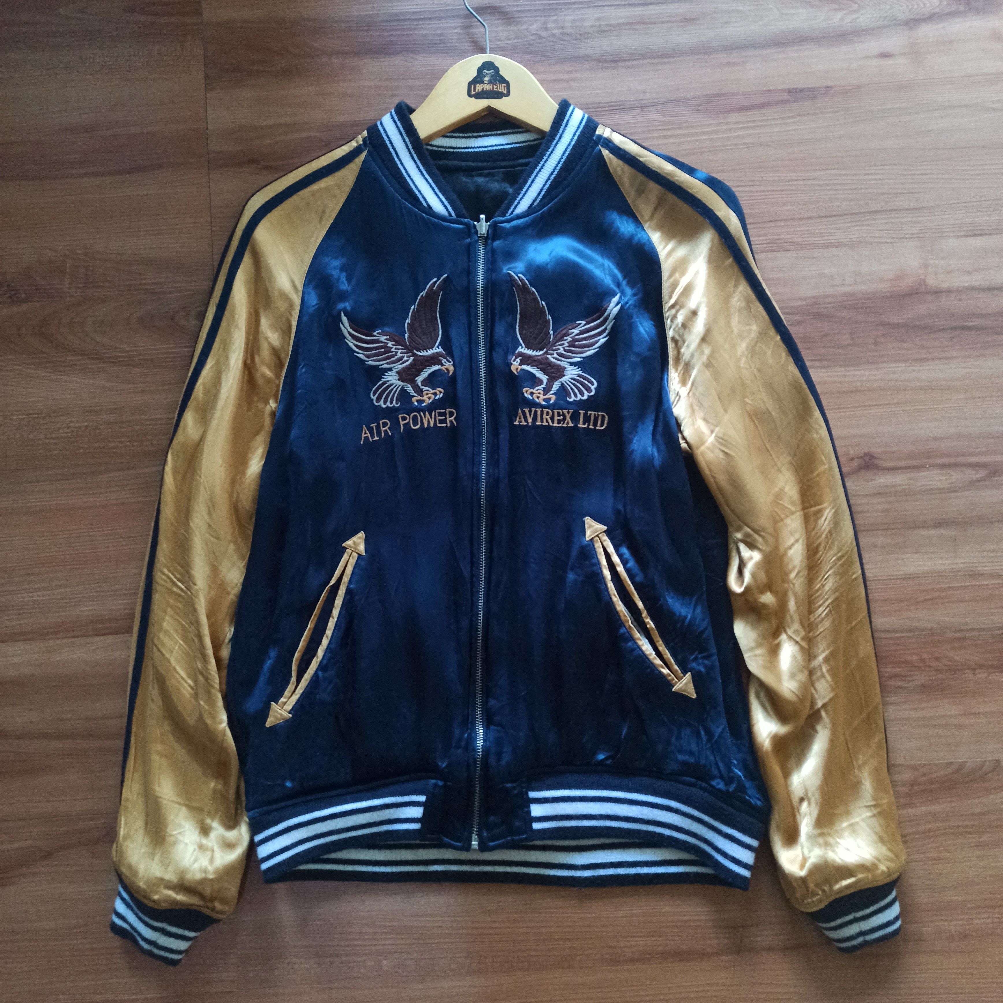 Rare Sukajan reversible silk jacket Avirex 75th squadron