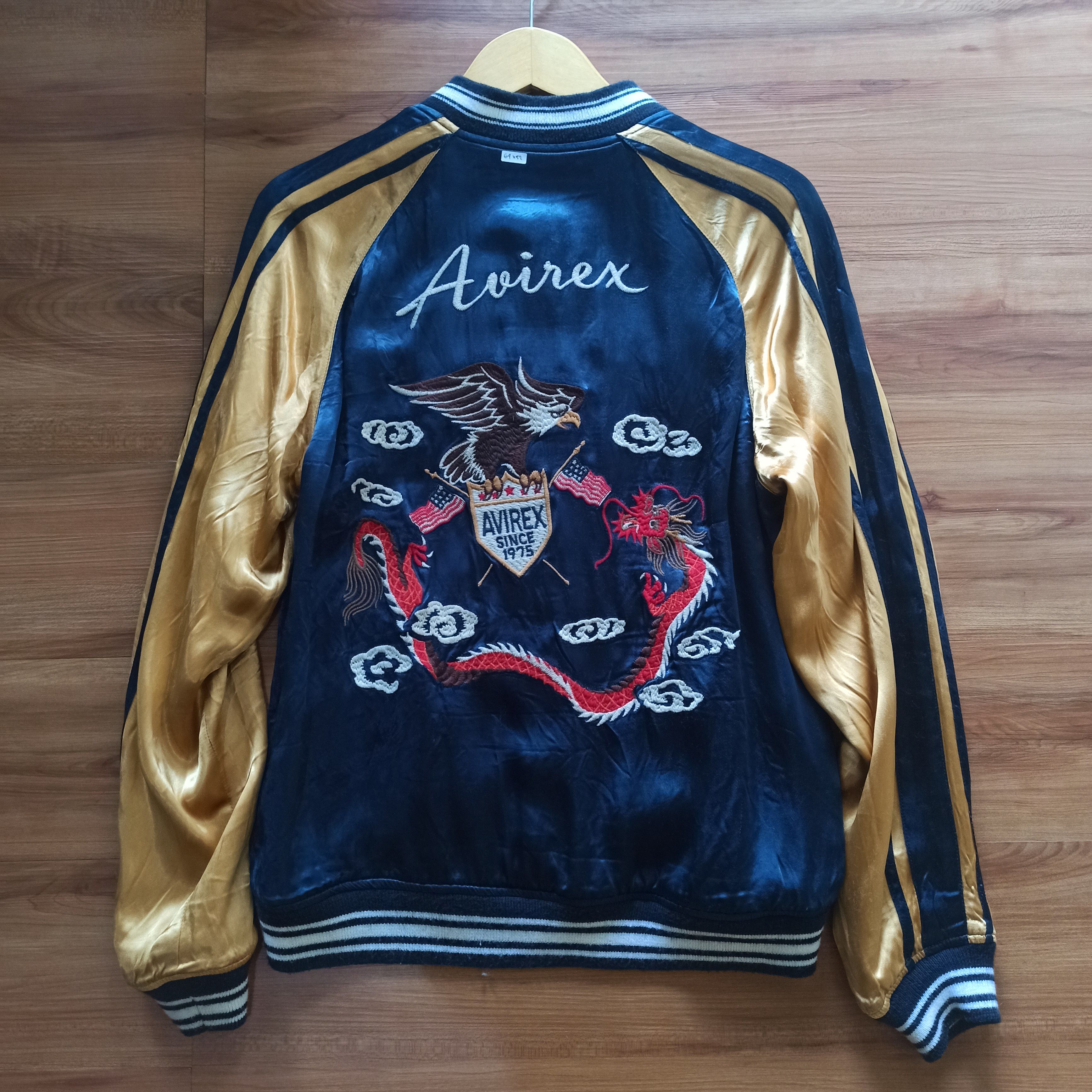 Rare Sukajan reversible silk jacket Avirex 75th squadron