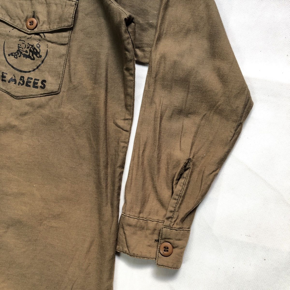 Japanese Brand Houston Us Navy Seabees Utility Army Shirt Size US L / EU 52-54 / 3 - 5 Thumbnail