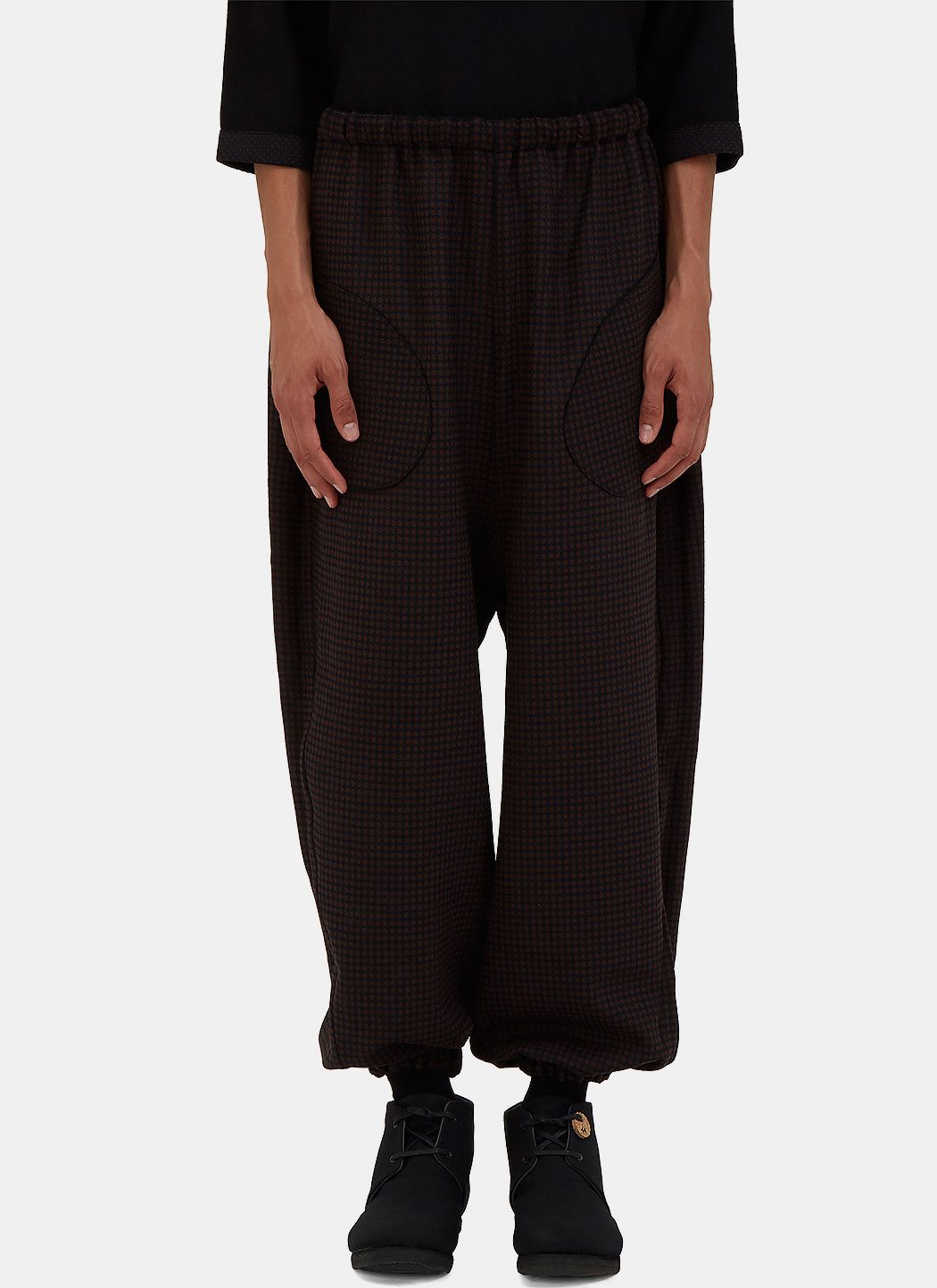 Marvielab Reversible Polka Dot Wool Pants in Black and Burgundy Size US 32 / EU 48 - 5 Thumbnail