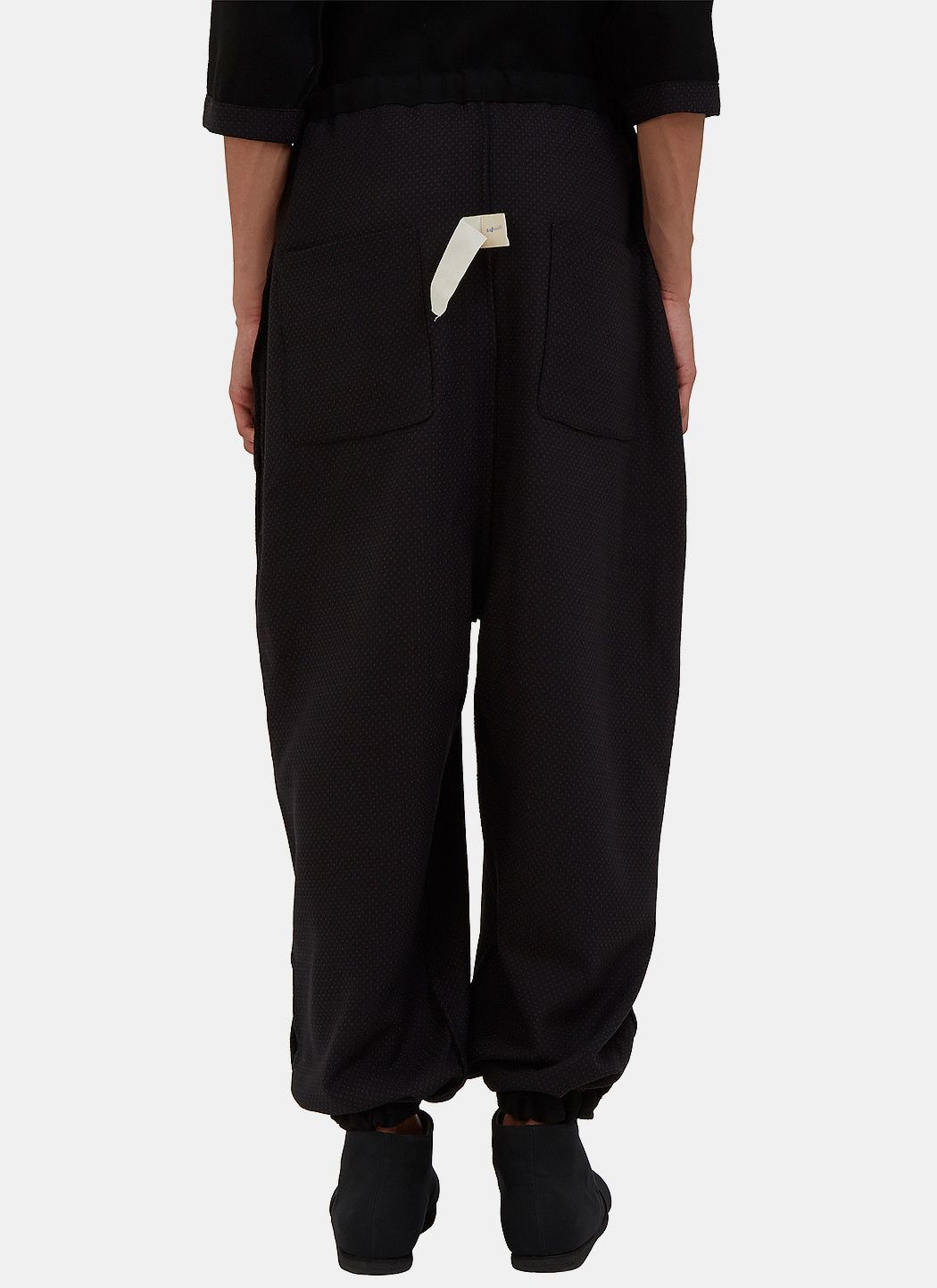 Marvielab Reversible Polka Dot Wool Pants in Black and Burgundy Size US 32 / EU 48 - 4 Thumbnail